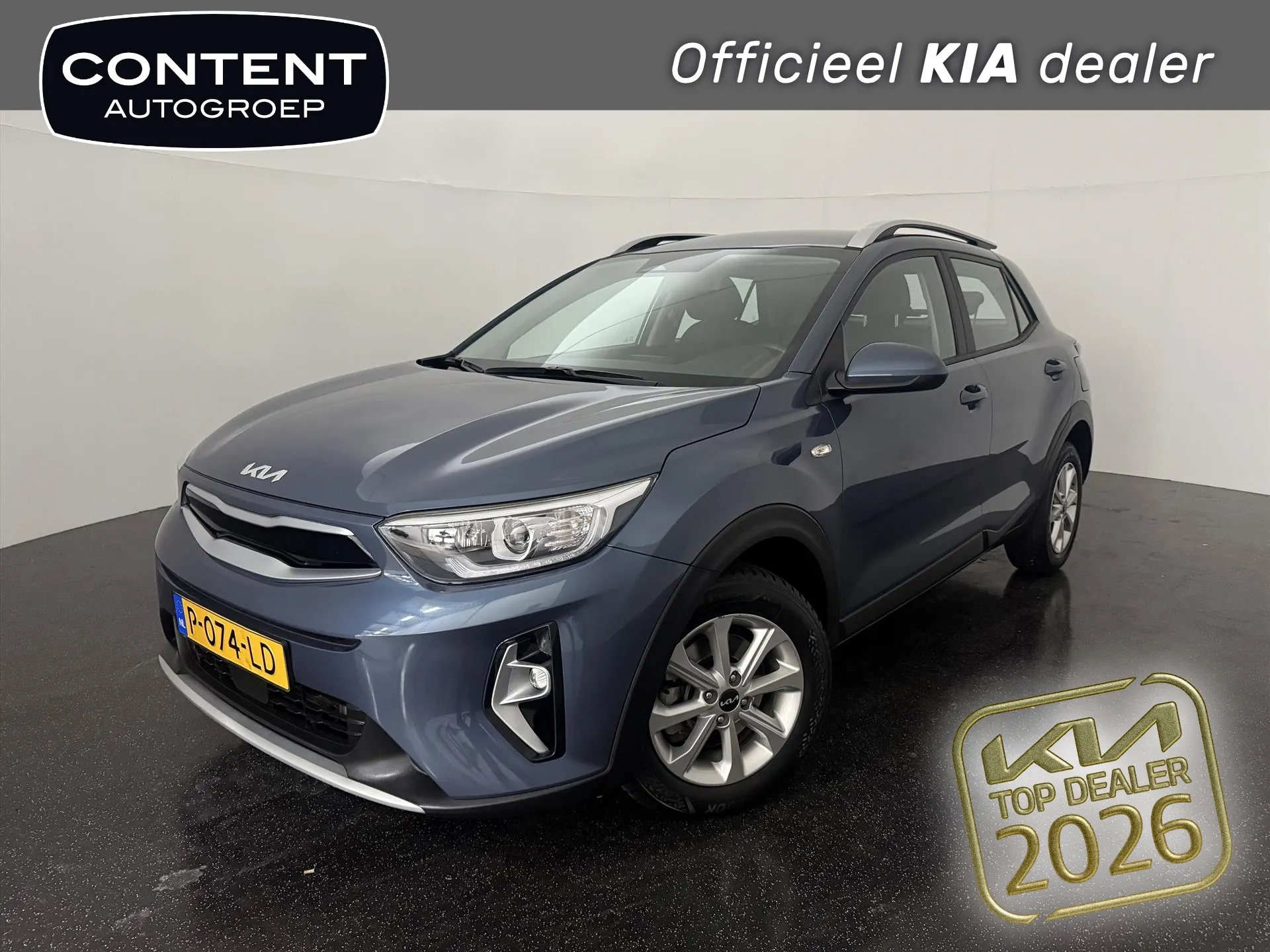 Kia Stonic met kenteken P-074-LD – vooraanzicht