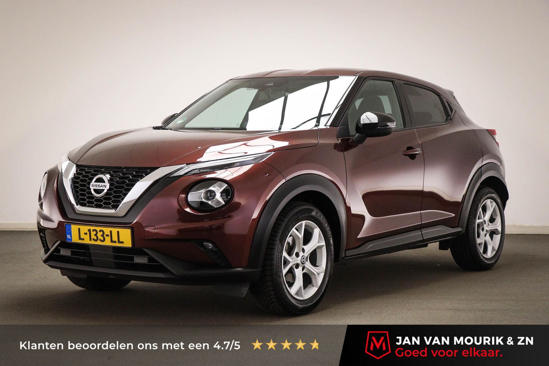 Nissan Juke met kenteken L-133-LL – vooraanzicht