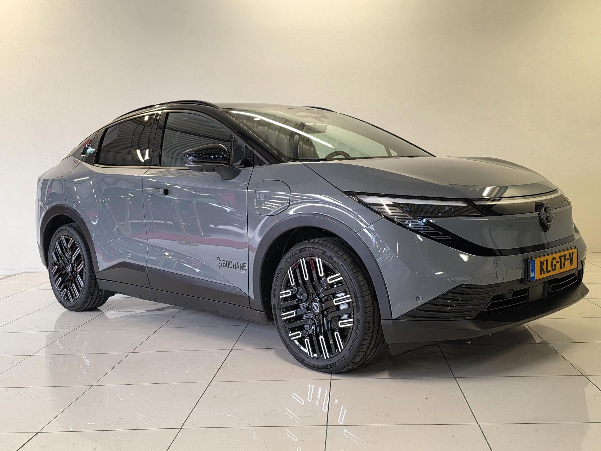 Nissan Leaf met kenteken KLG-17-V – detailfoto