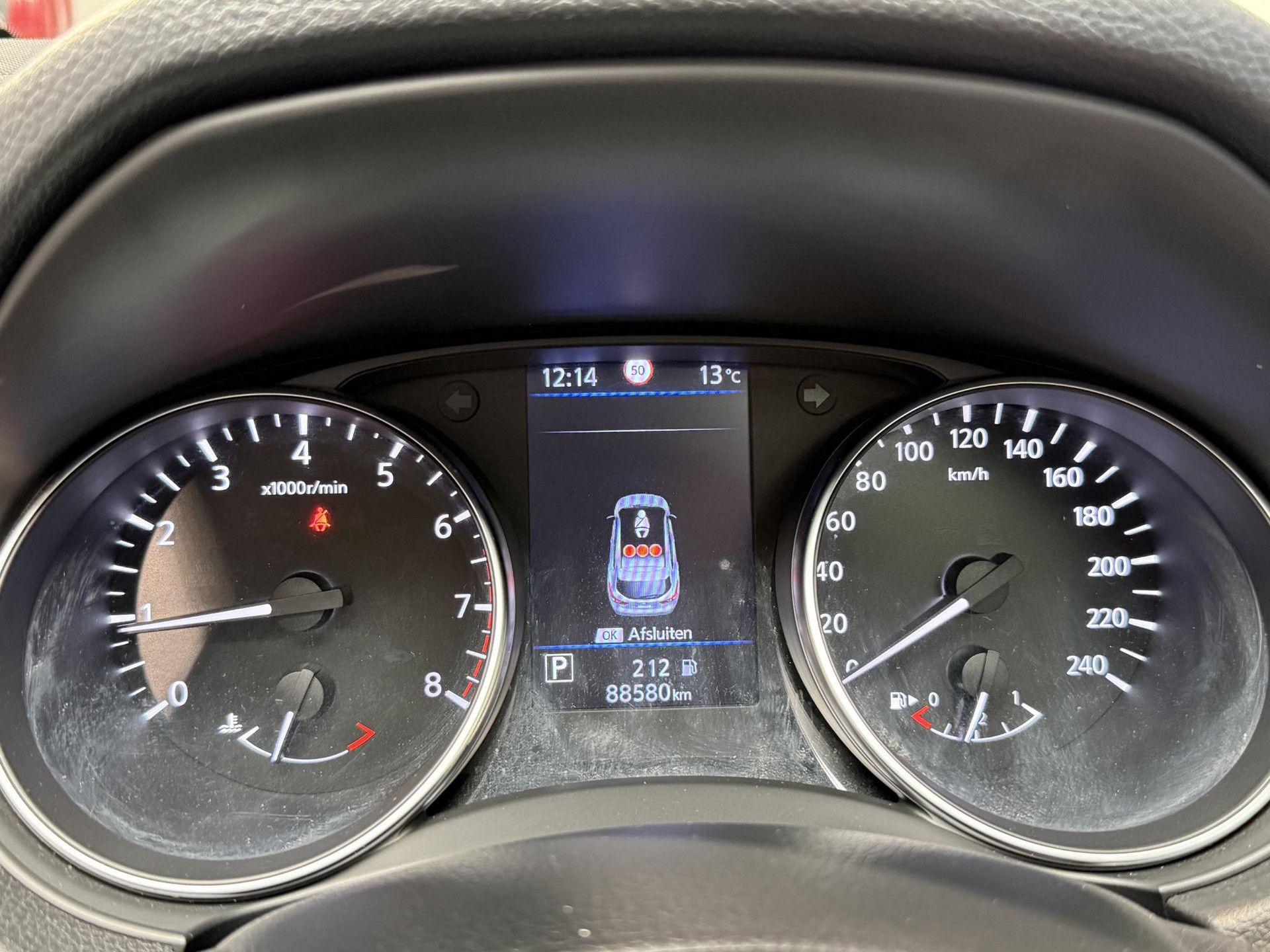 Nissan QASHQAI met kenteken K-182-VH – dashboard