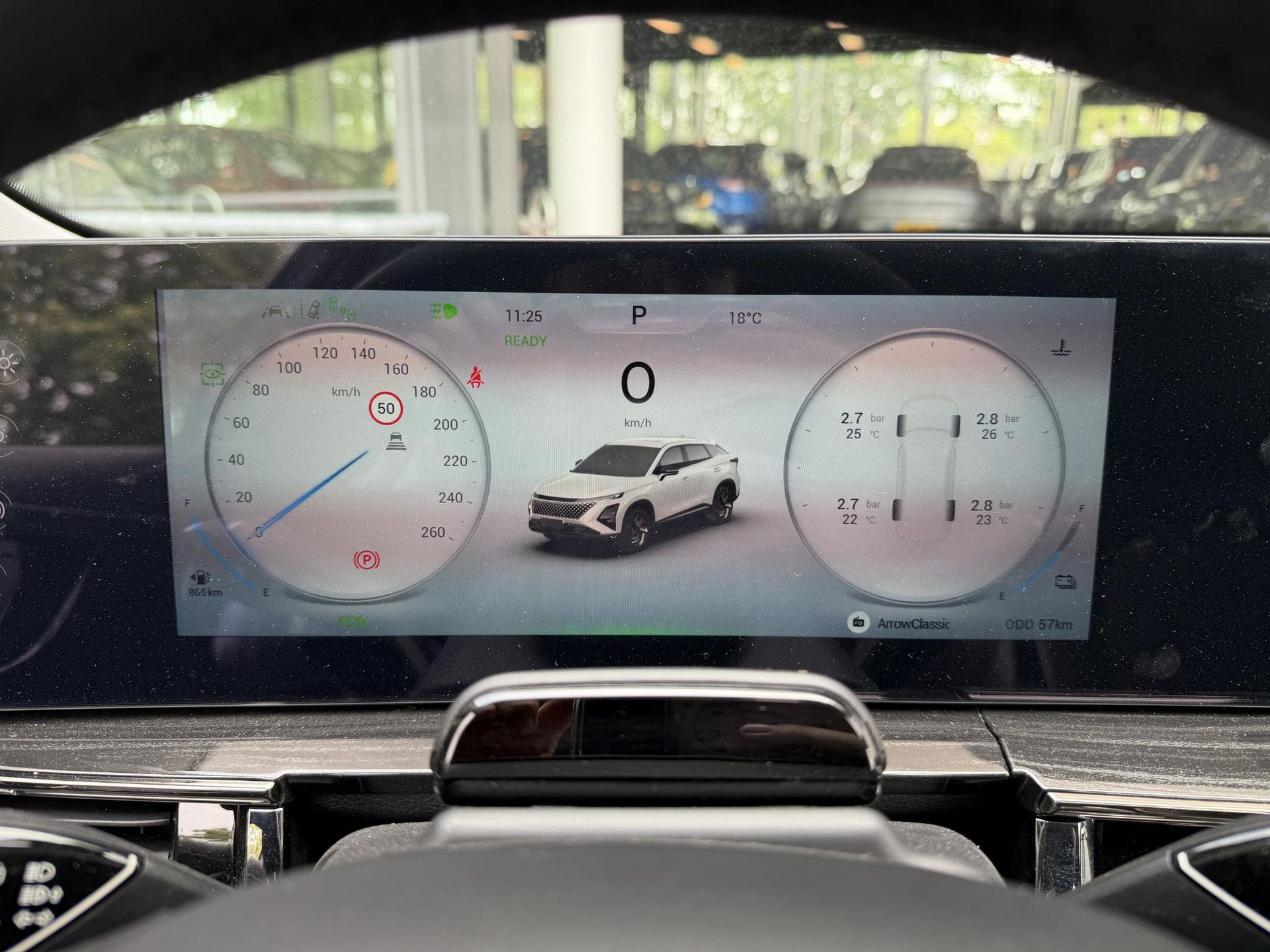 Omoda 5SHS met kenteken KJF-95-Z – dashboard
