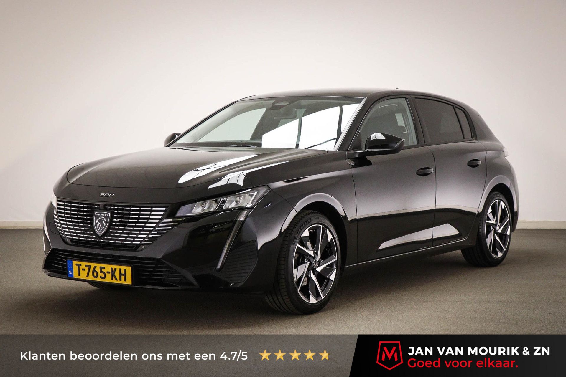 Peugeot 308 met kenteken T-765-KH – vooraanzicht