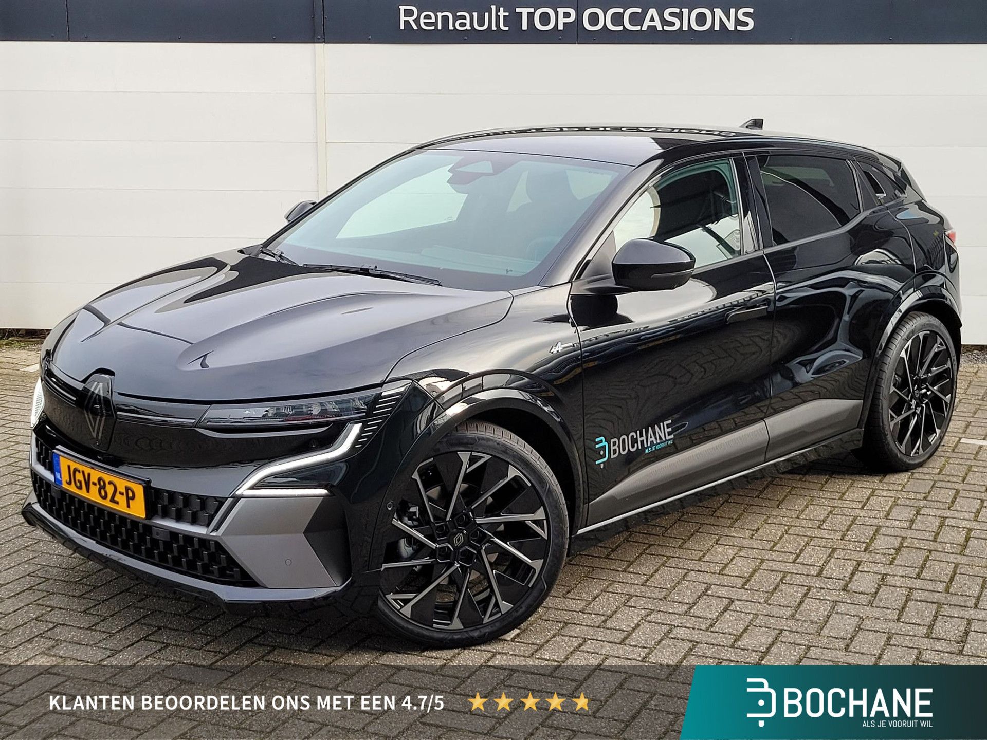 Renault MeganeE-Tech met kenteken JGV-82-P – vooraanzicht
