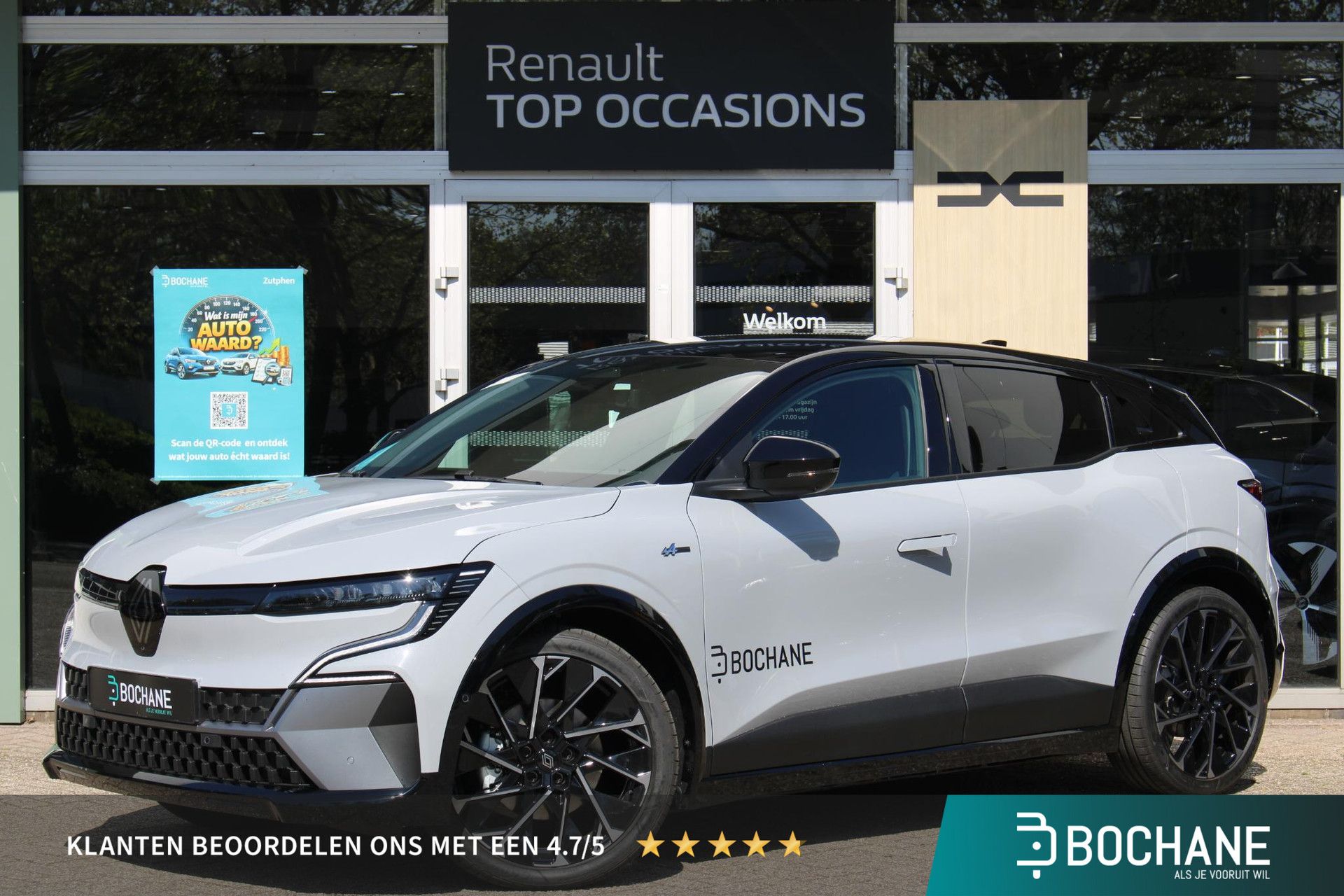 Renault MeganeE-Tech met kenteken KDX-05-Z – vooraanzicht