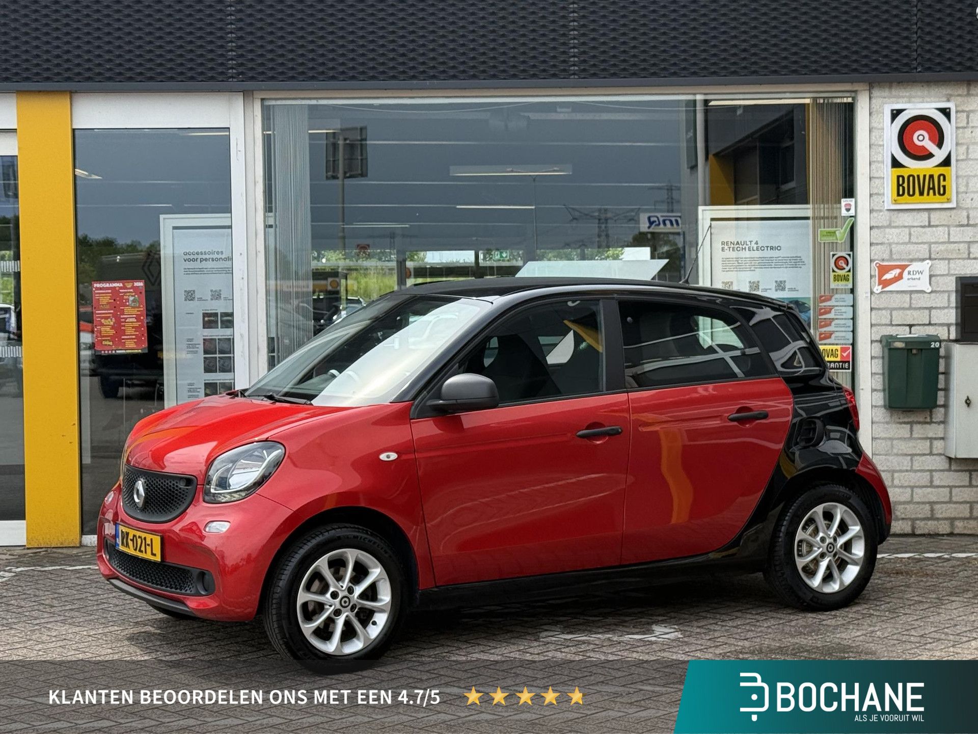 Smart Forfour met kenteken RK-021-L – vooraanzicht
