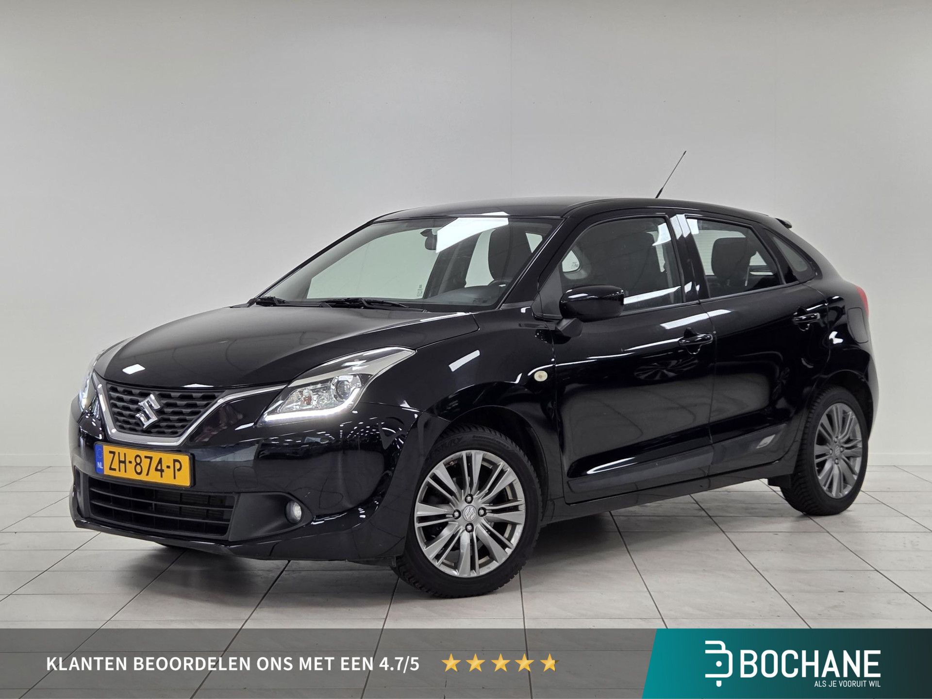 Suzuki Baleno met kenteken ZH-874-P – vooraanzicht