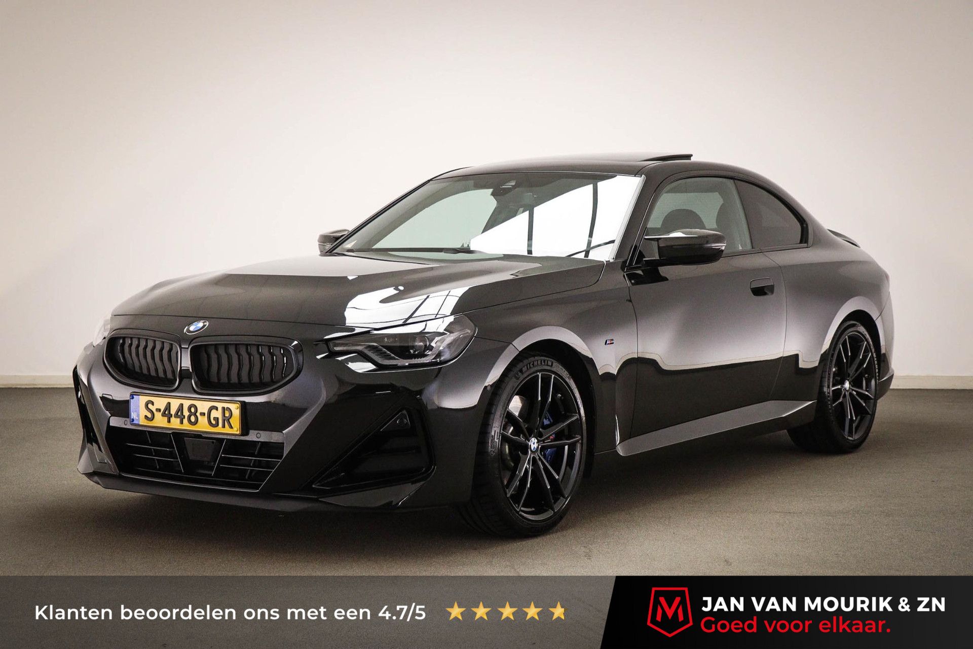 BMW 2-serie met kenteken S-448-GR – vooraanzicht