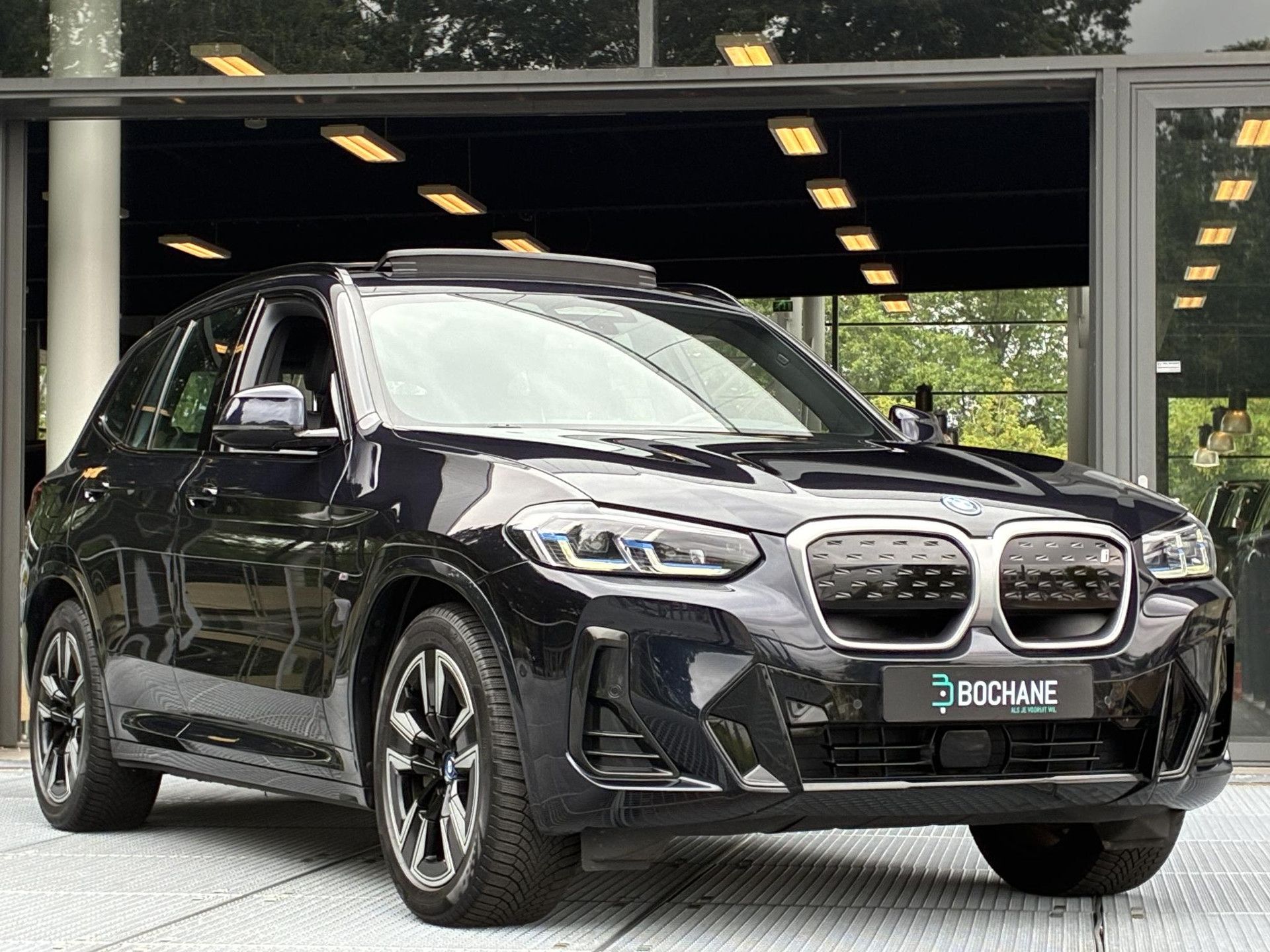 BMW IX3 met kenteken P-666-FB – detailfoto