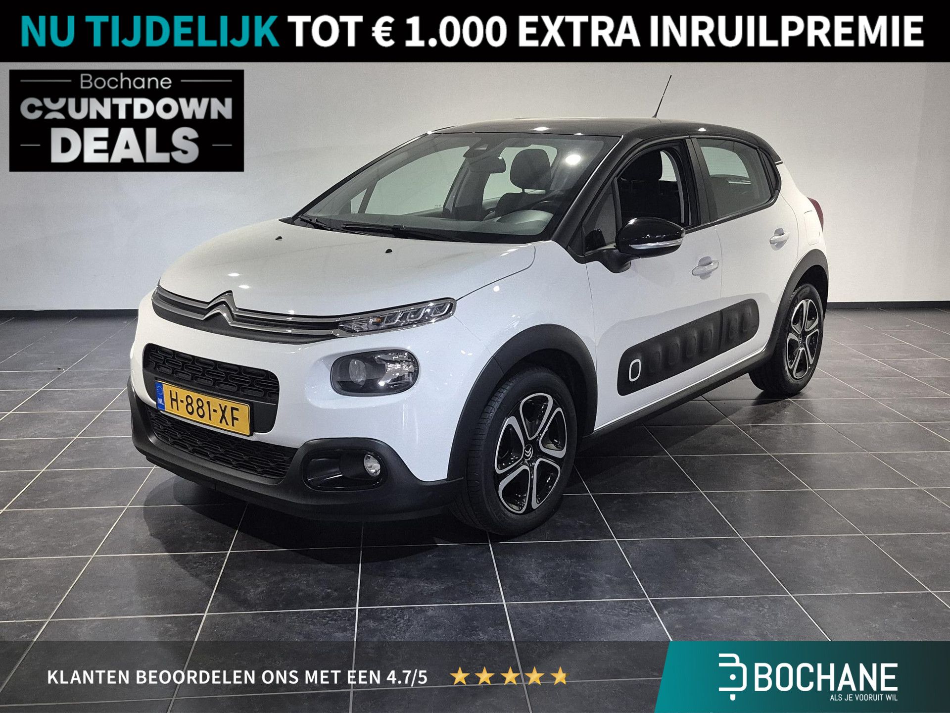 Citroën C3 met kenteken H-881-XF – vooraanzicht