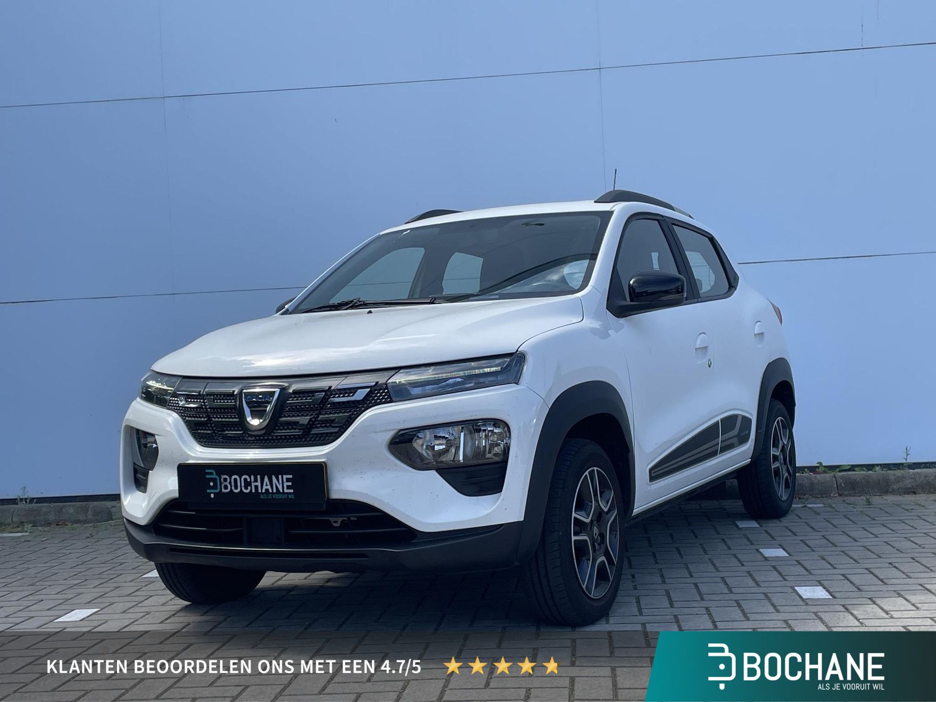 Dacia Spring met kenteken P-535-SP – vooraanzicht