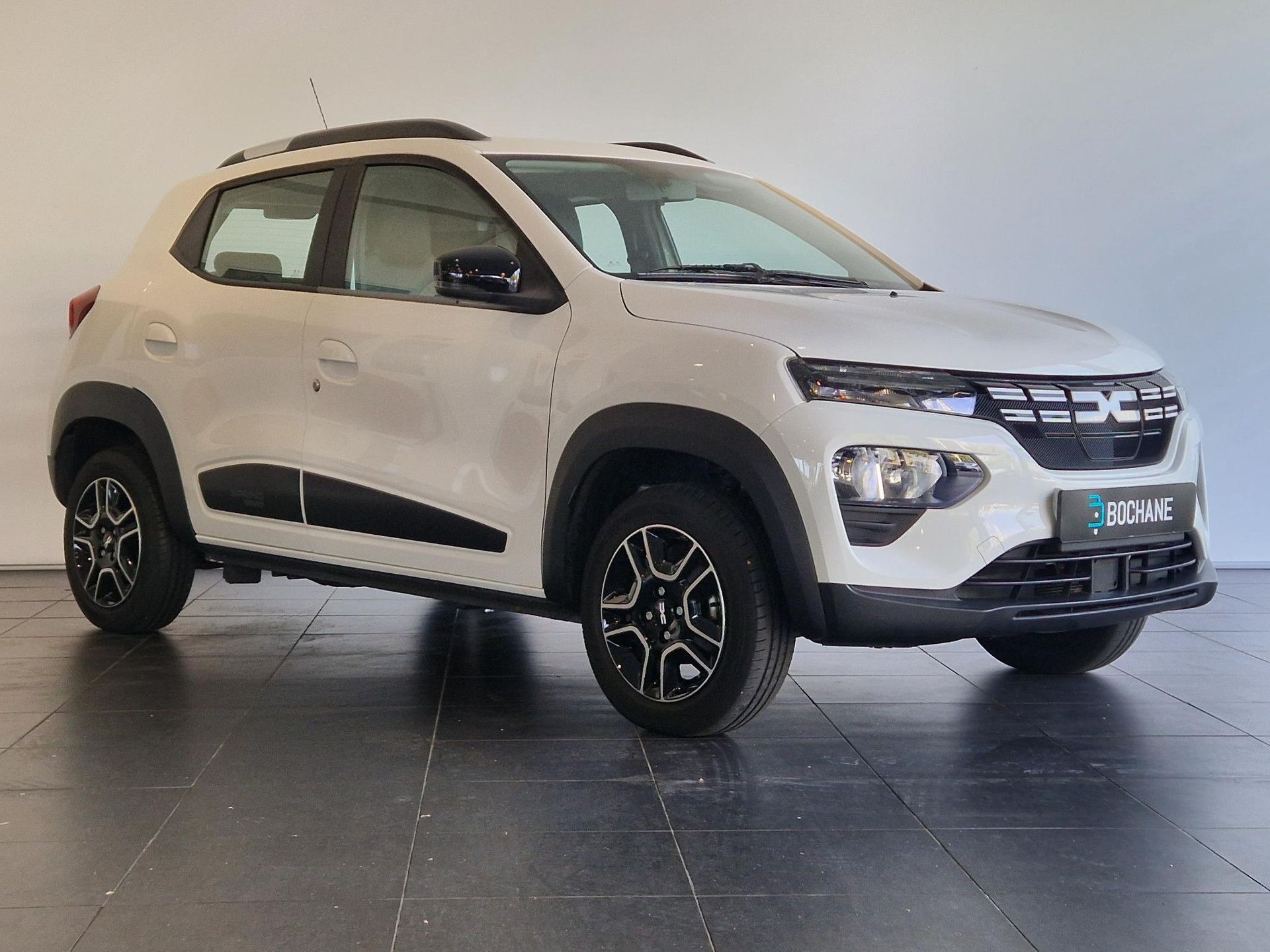 Dacia Spring met kenteken T-166-SJ – detailfoto