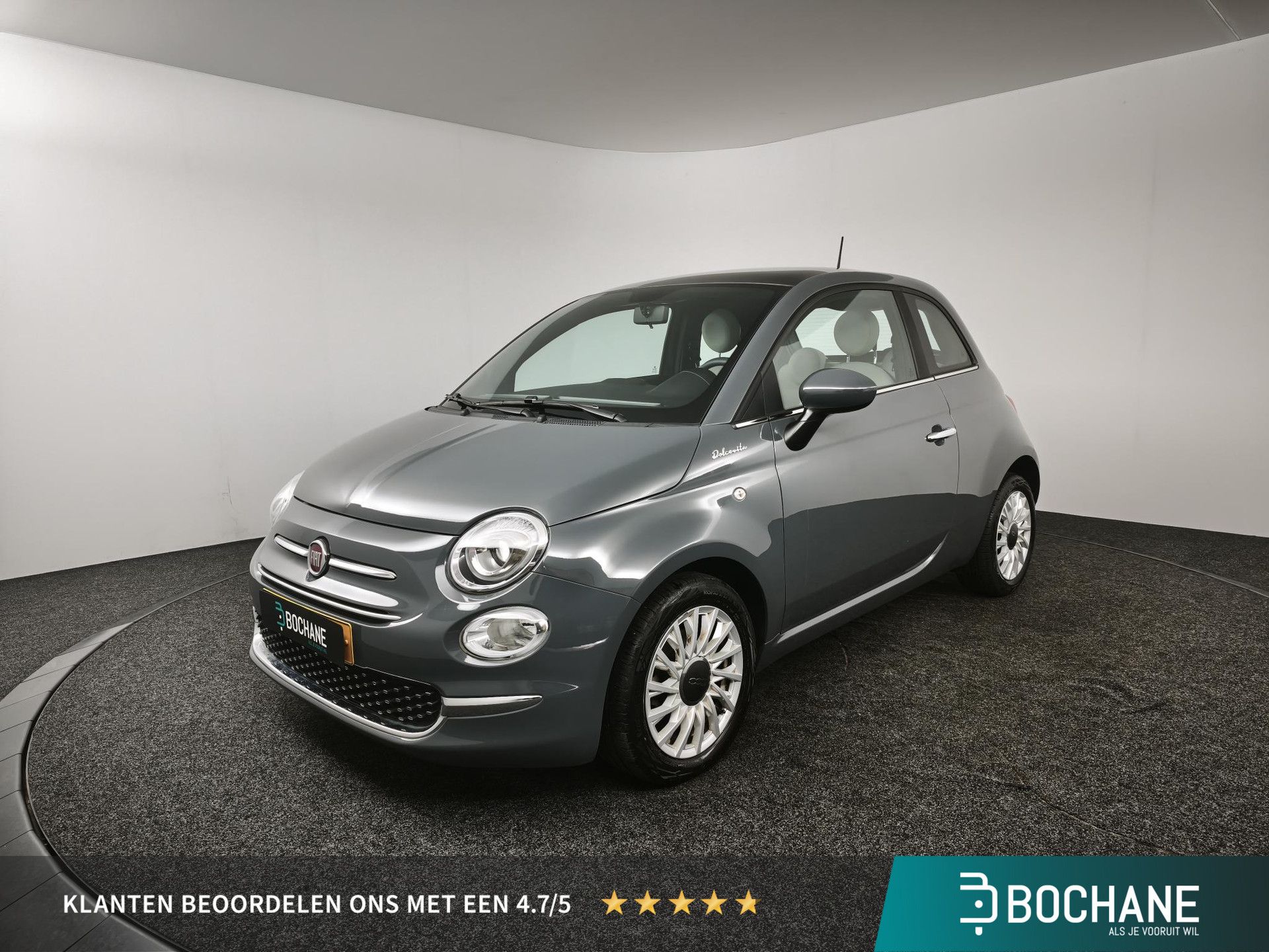 Fiat 500 met kenteken P-579-GR – vooraanzicht