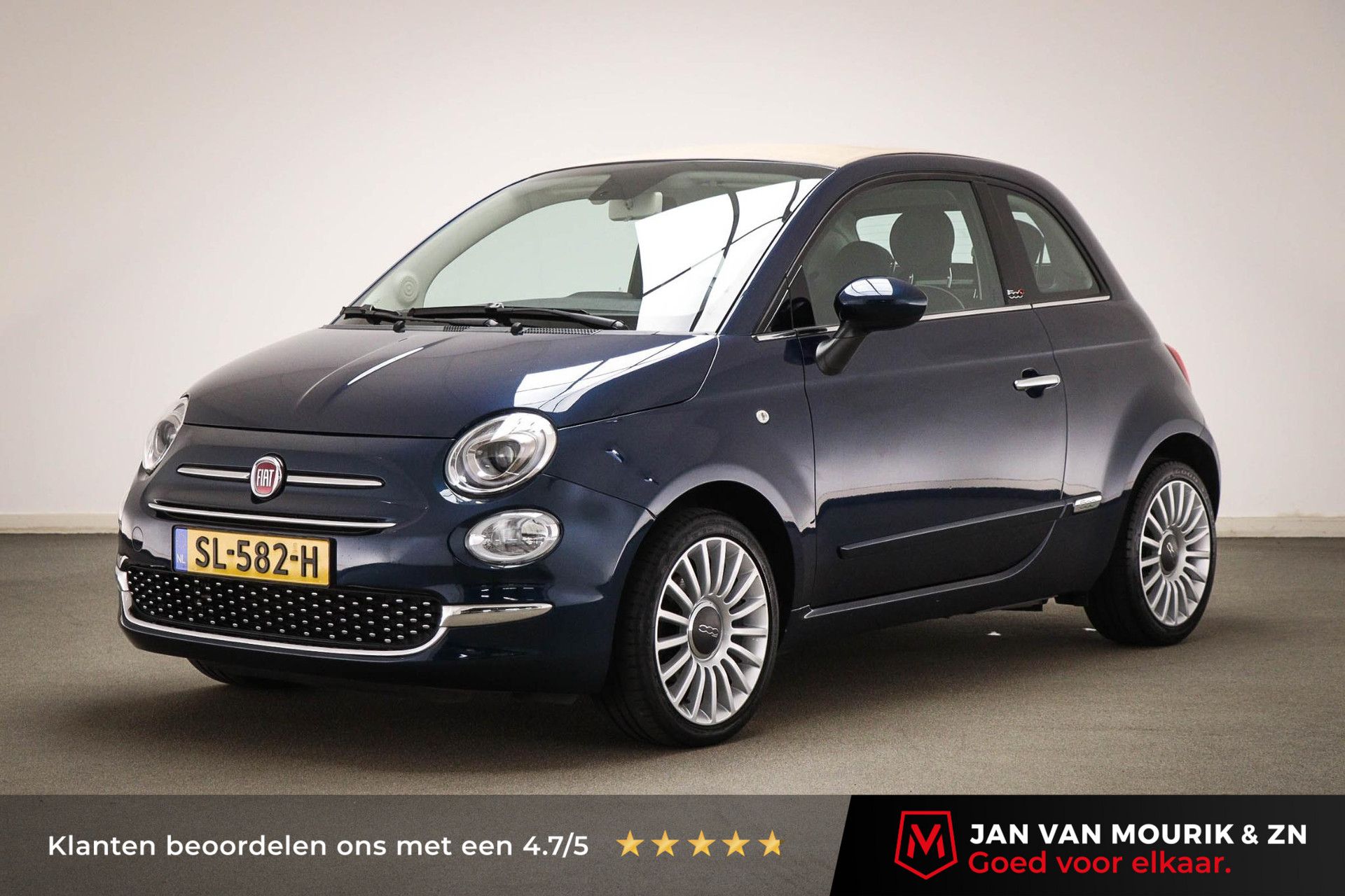 Fiat 500C met kenteken SL-582-H – vooraanzicht