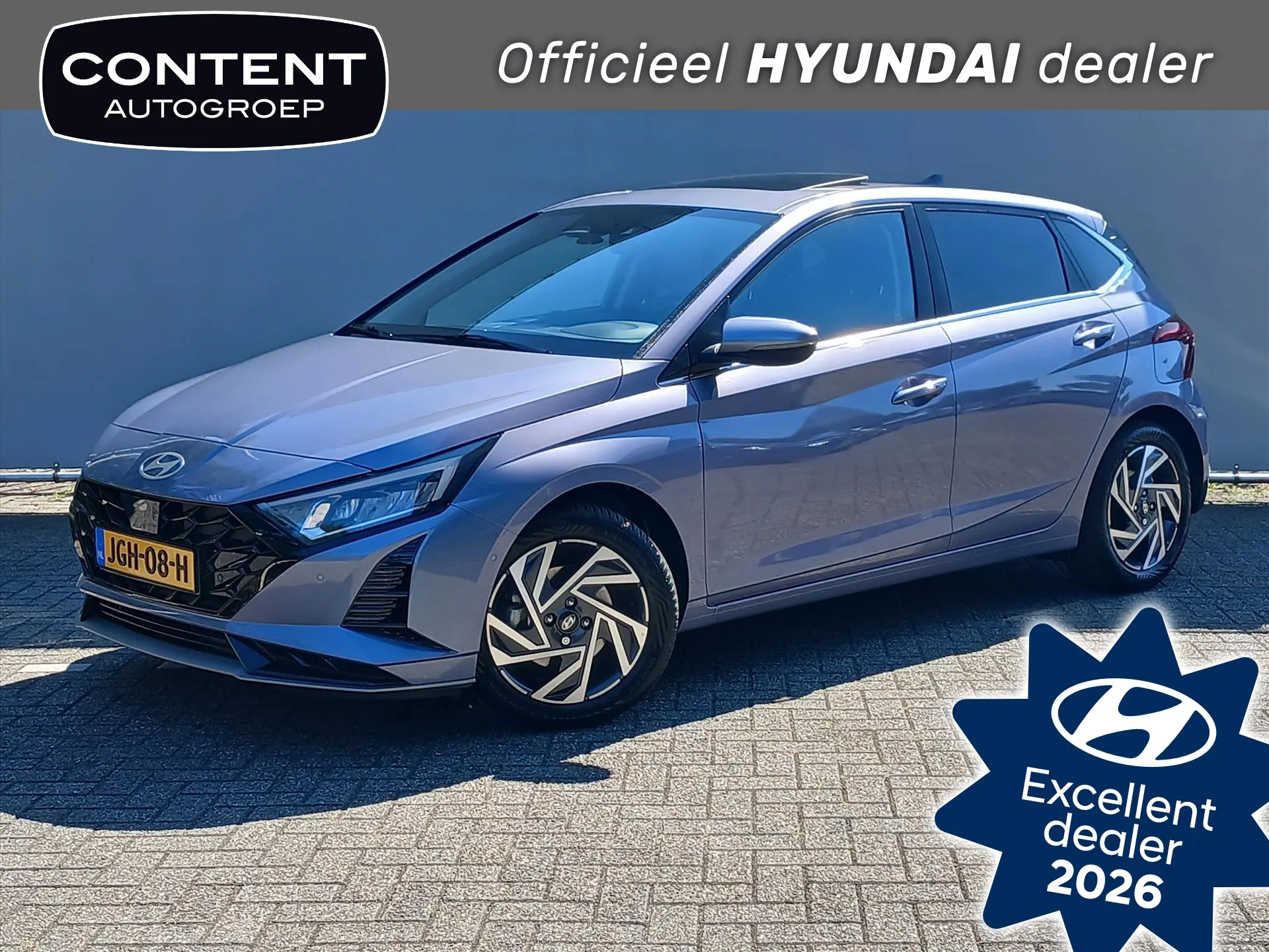 Hyundai i20 met kenteken JGH-08-H – vooraanzicht
