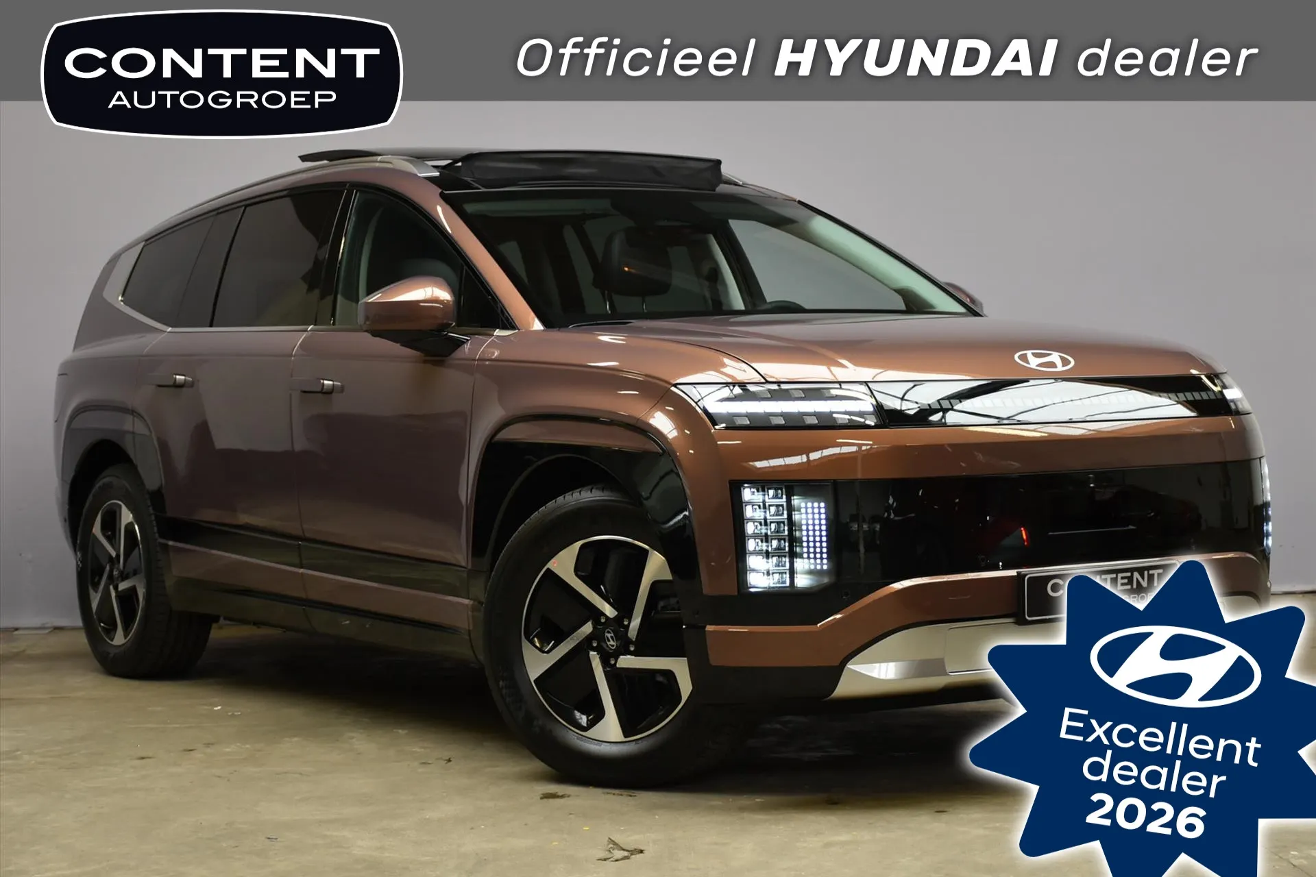 Hyundai IONIQ9 met kenteken 76909 – achteraanzicht