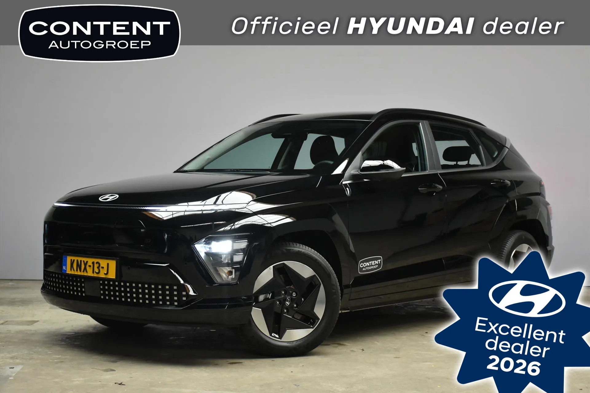 Hyundai Kona met kenteken KNX-13-J – vooraanzicht