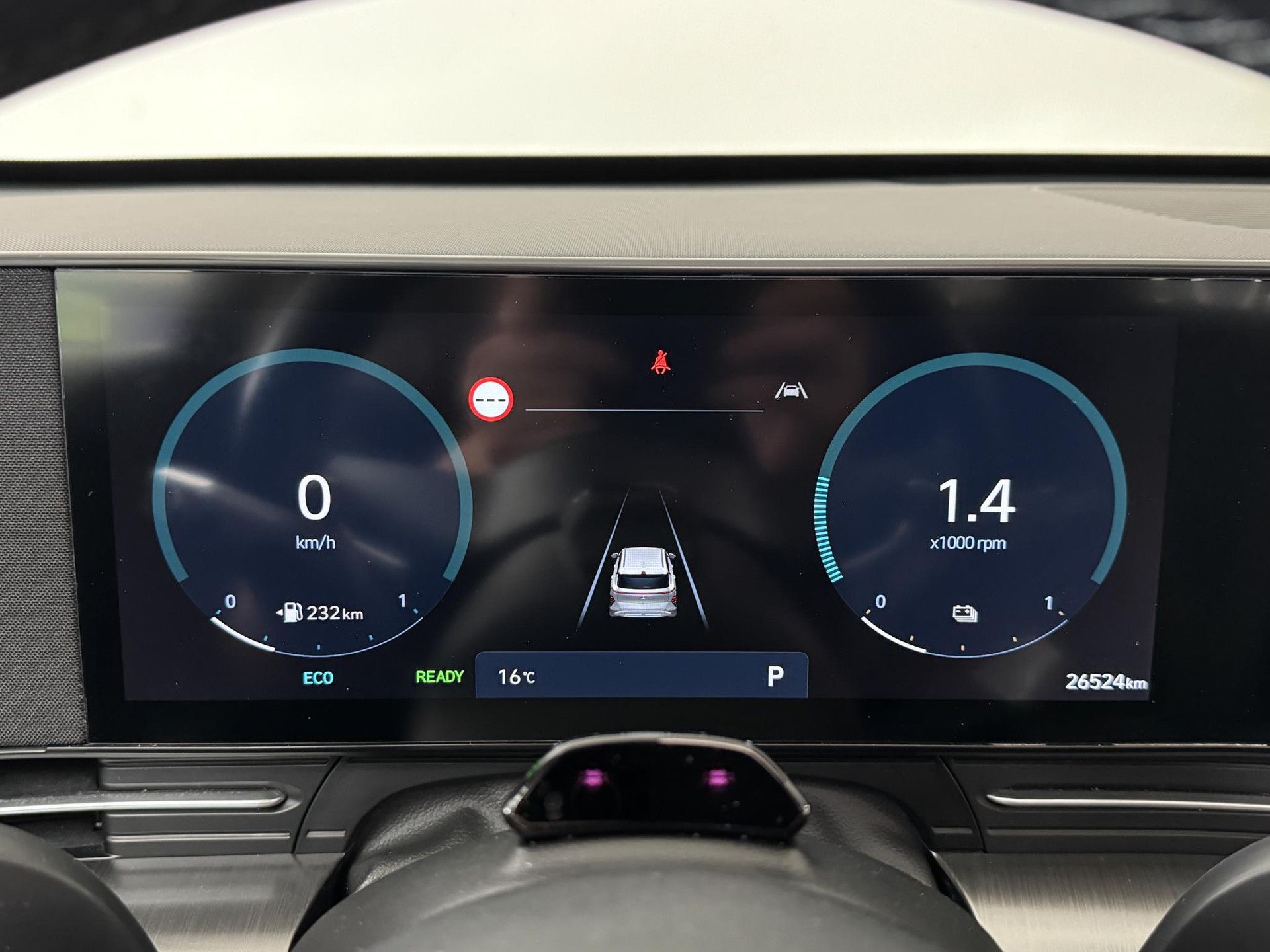 Hyundai Kona met kenteken KPB-84-L – dashboard