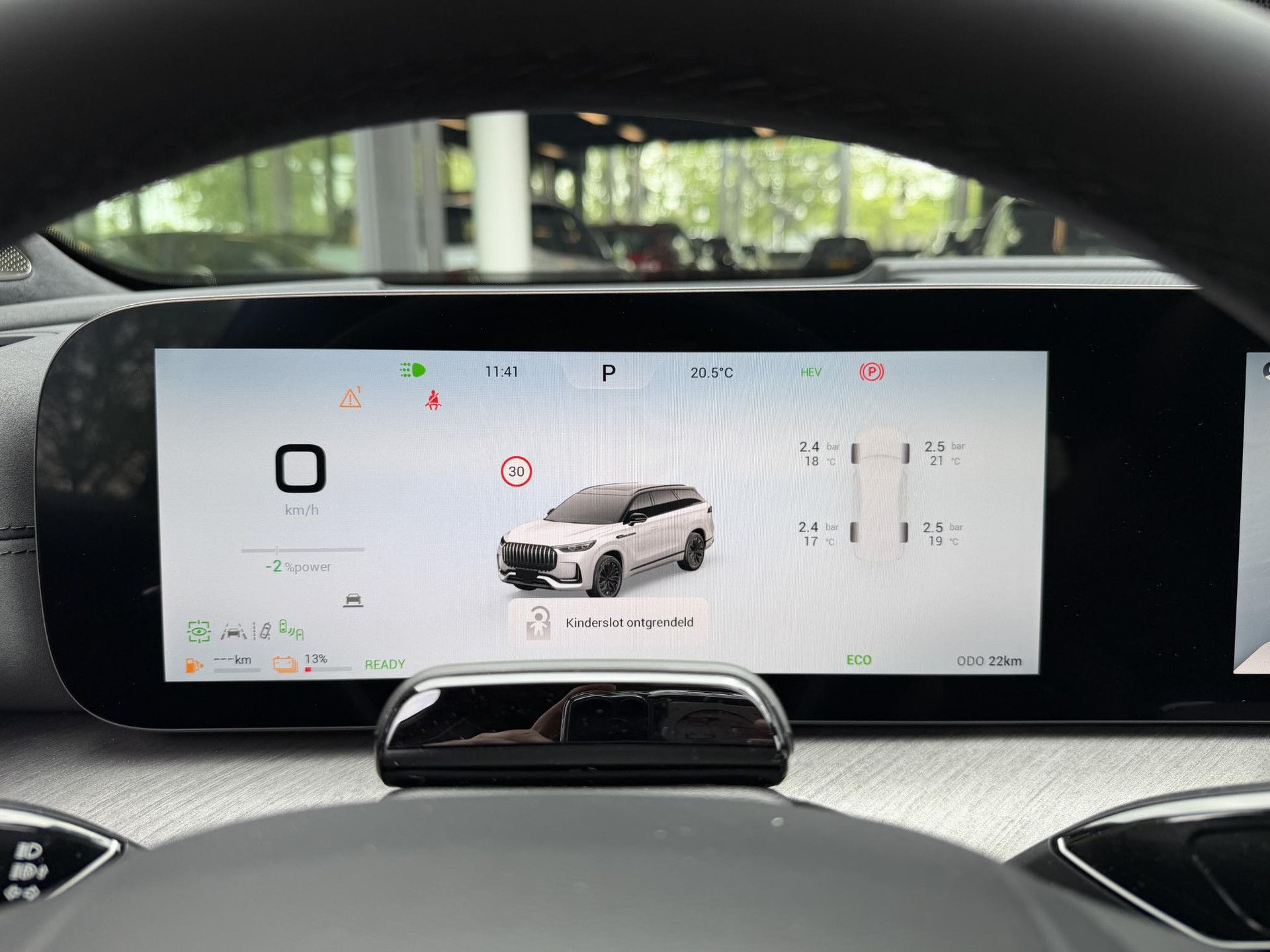 Jaecoo 8 met kenteken KHB-16-G – dashboard