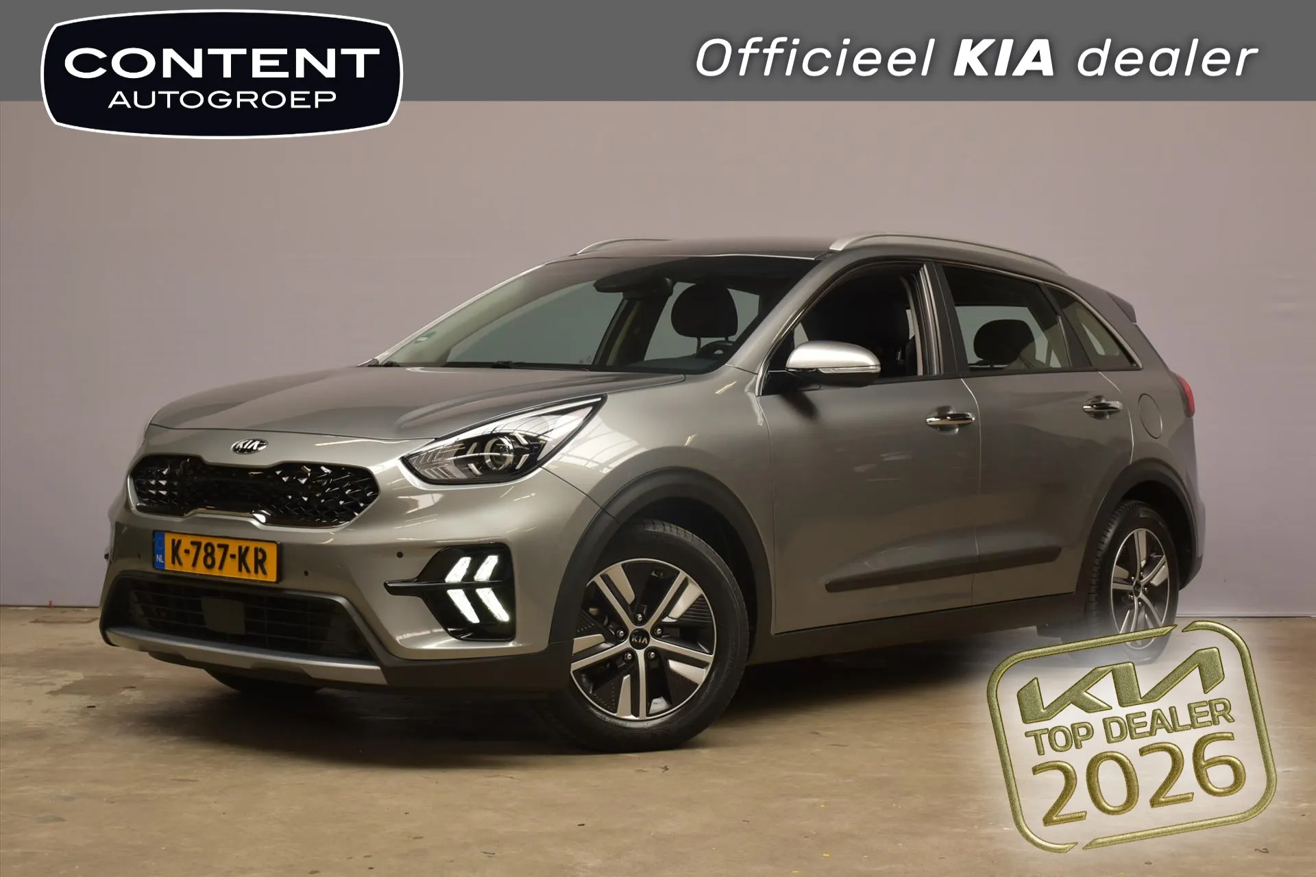 Kia Niro met kenteken K-787-KR – vooraanzicht