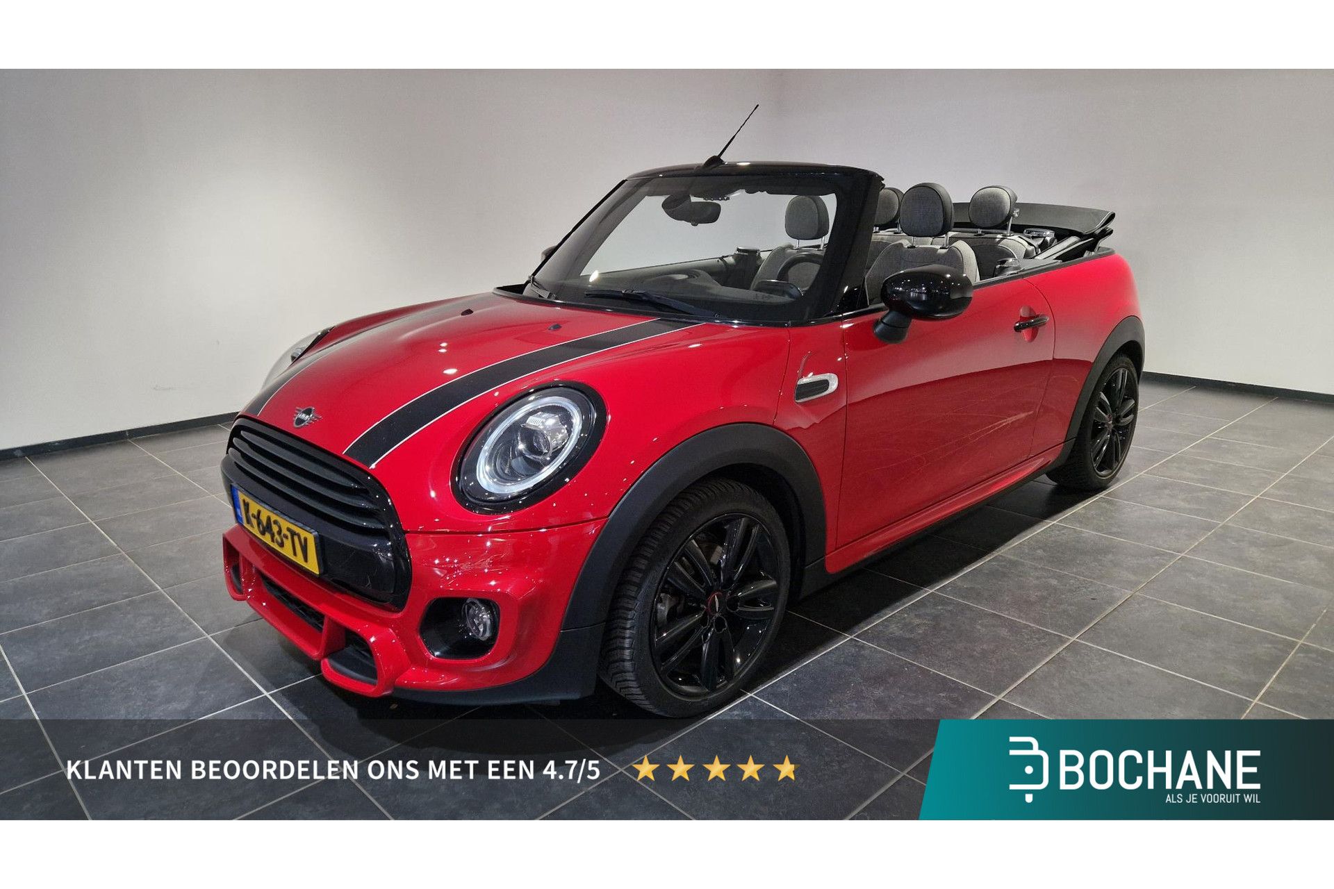 MINI CooperCabrio met kenteken K-643-TV – vooraanzicht
