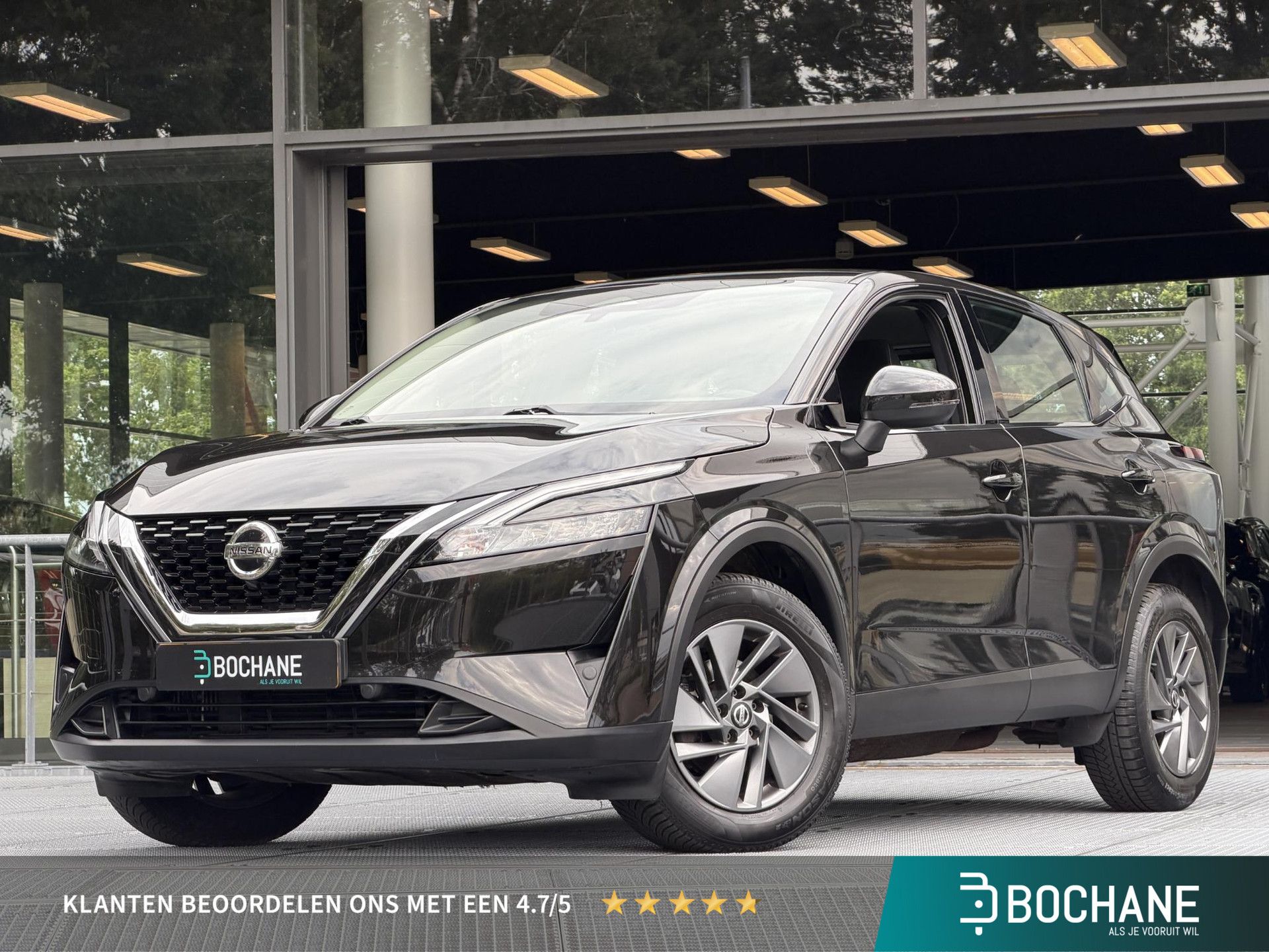 Nissan QASHQAI met kenteken P-218-FD – vooraanzicht