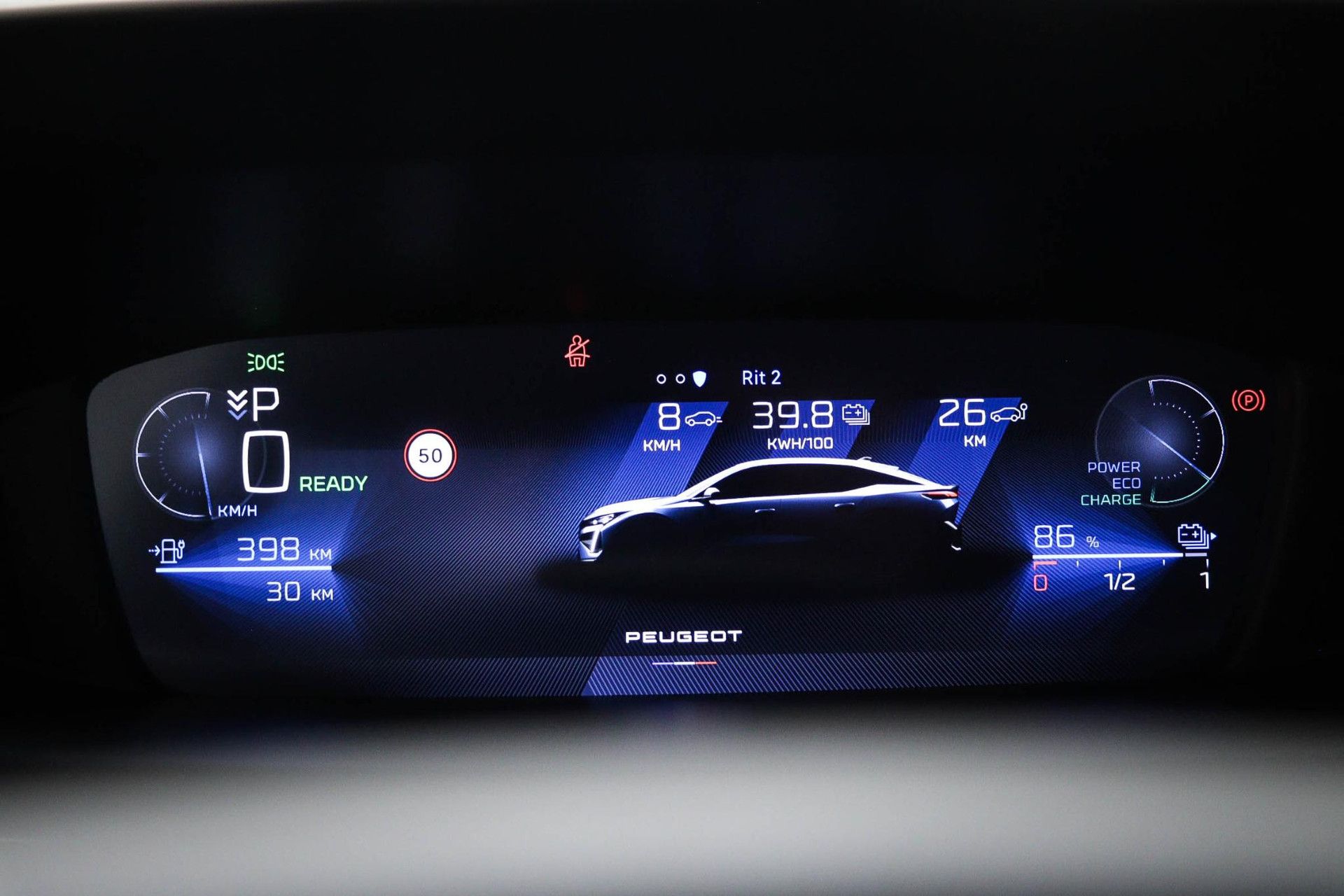 Peugeot 408 met kenteken KHZ-61-J – dashboard