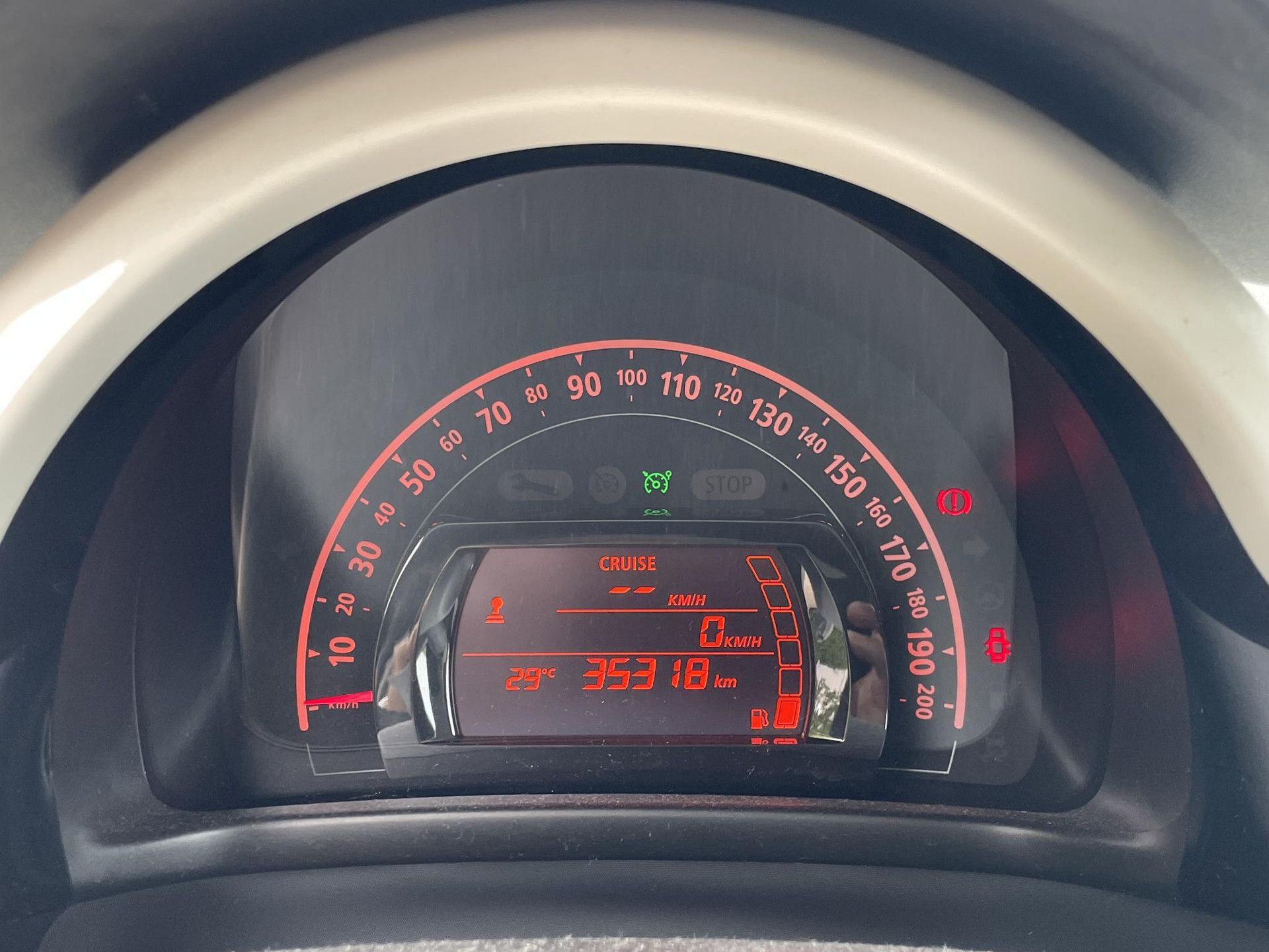 Renault Twingo met kenteken H-795-RG – dashboard