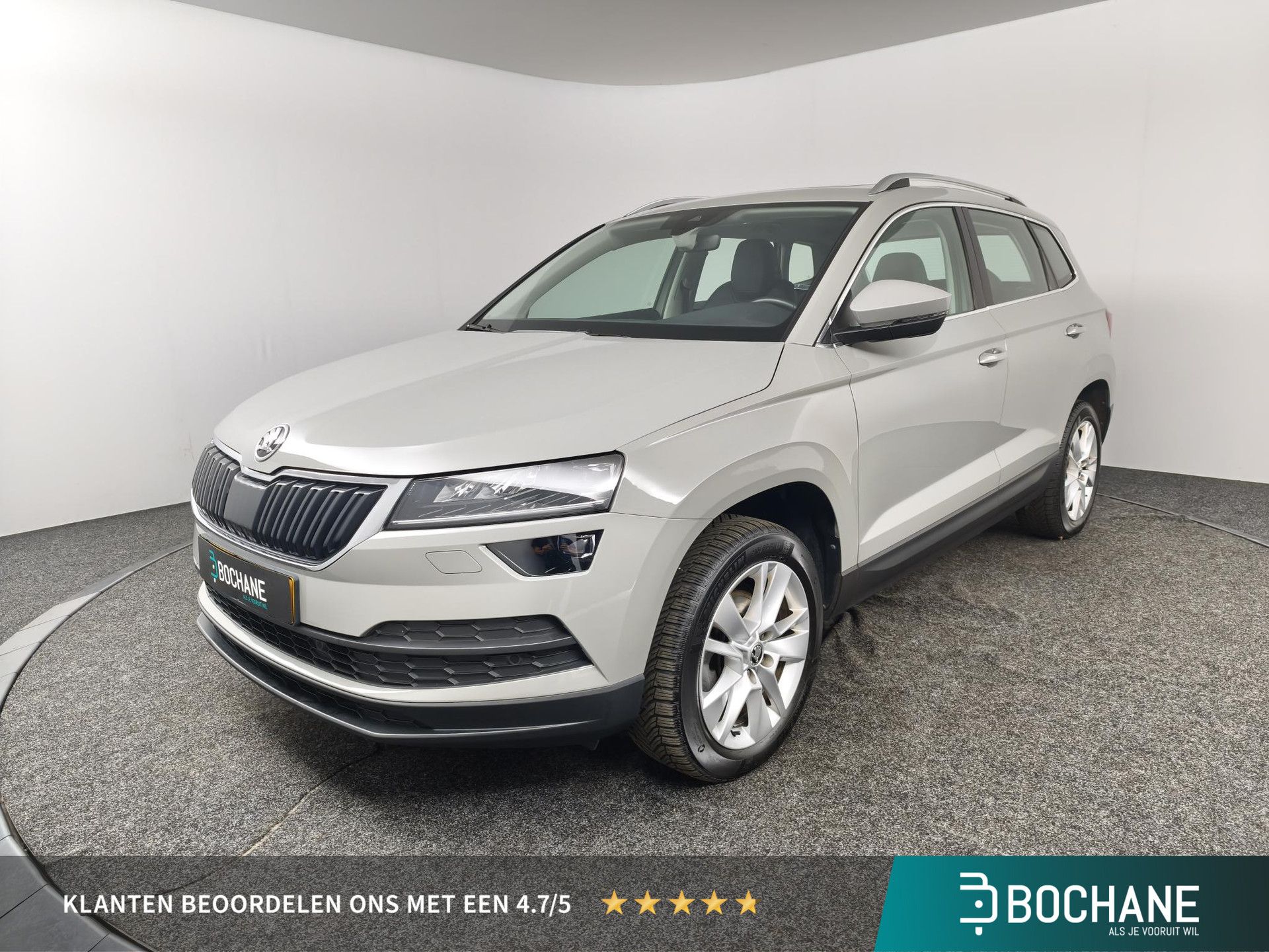 Skoda Karoq met kenteken P-163-HX – vooraanzicht