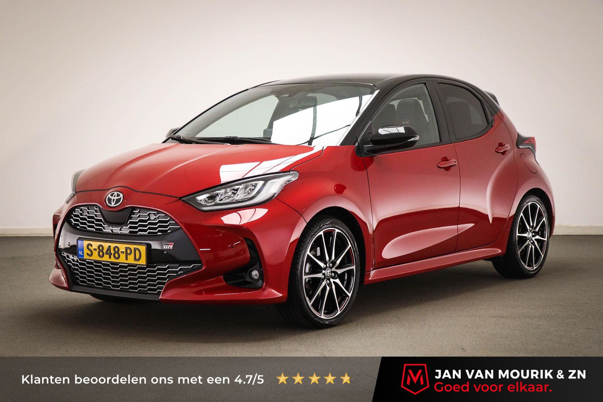 Toyota Yaris met kenteken S-848-PD – vooraanzicht