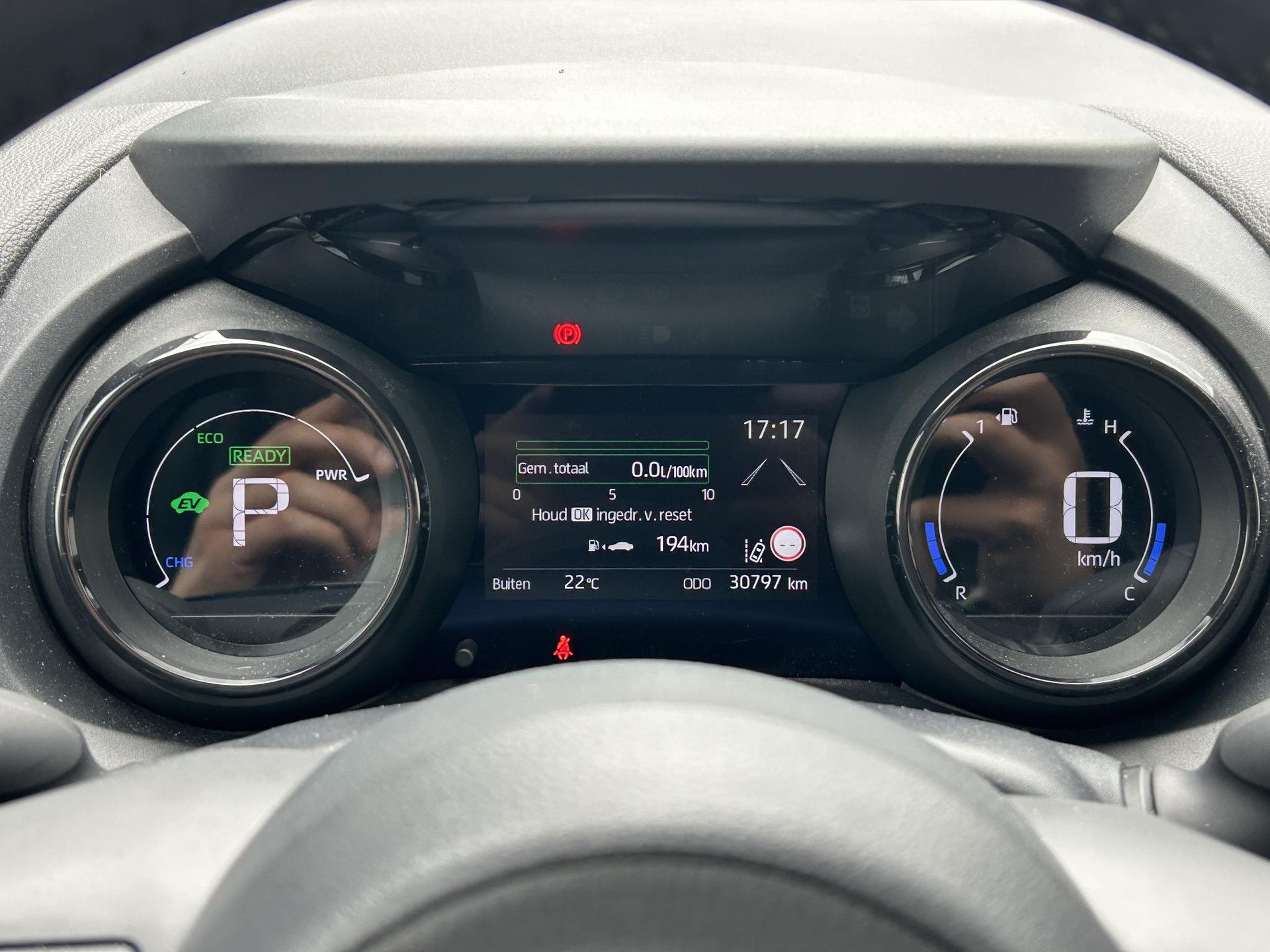Toyota Yaris met kenteken X-796-PD – dashboard