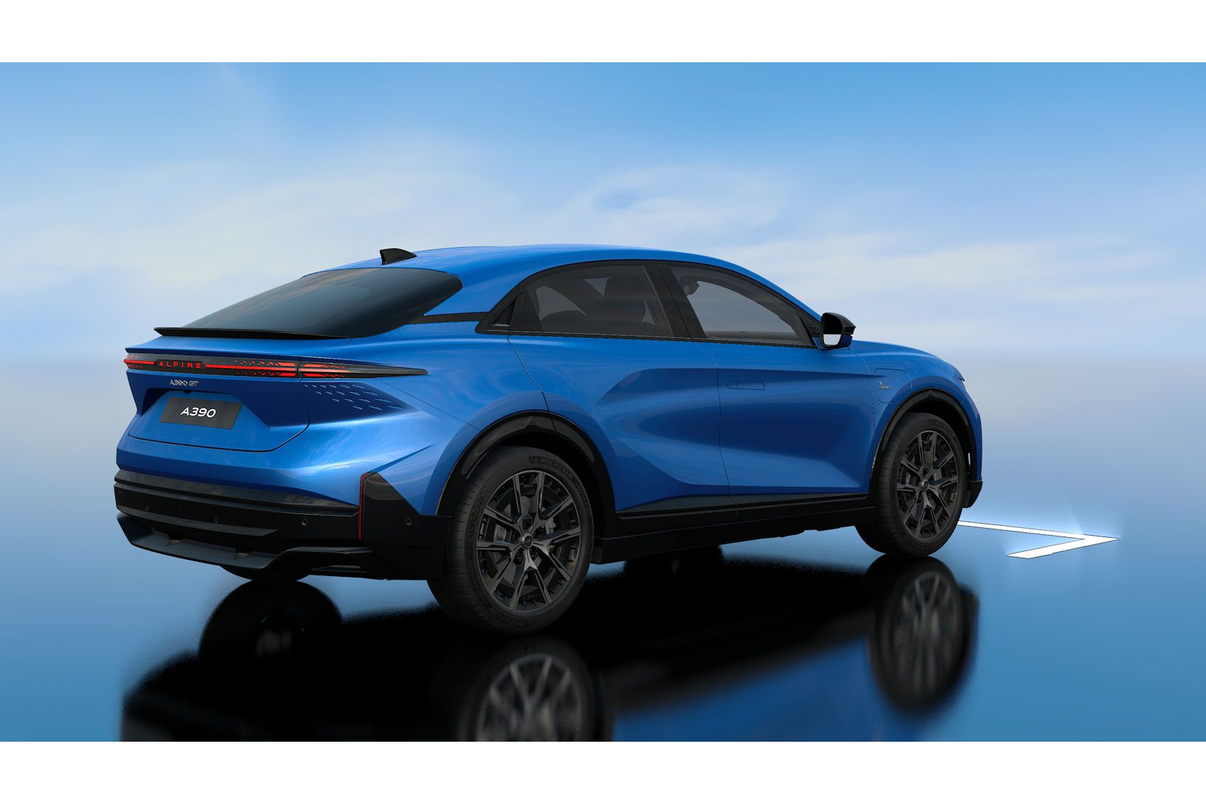 Alpine A390 – achteraanzicht