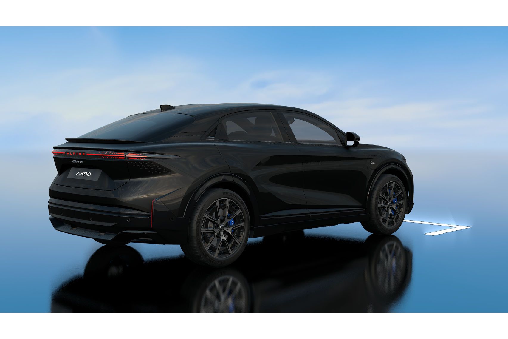 Alpine A390 – achteraanzicht