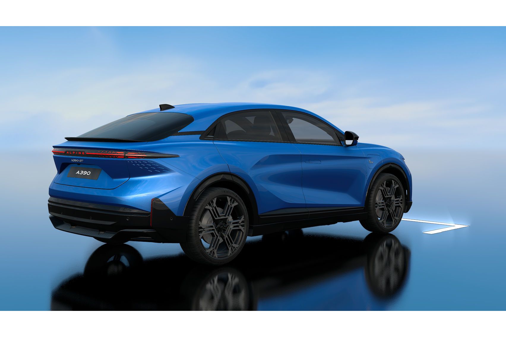 Alpine A390 – achteraanzicht
