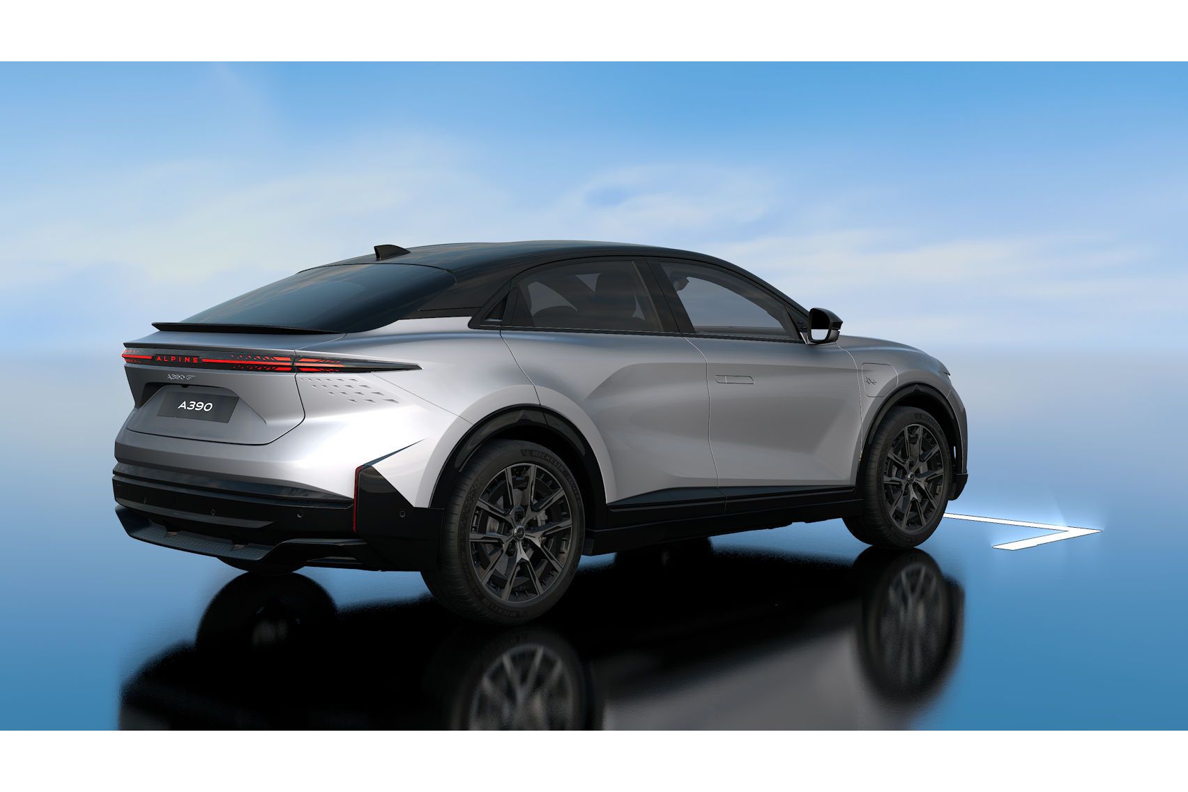 Alpine A390 – achteraanzicht