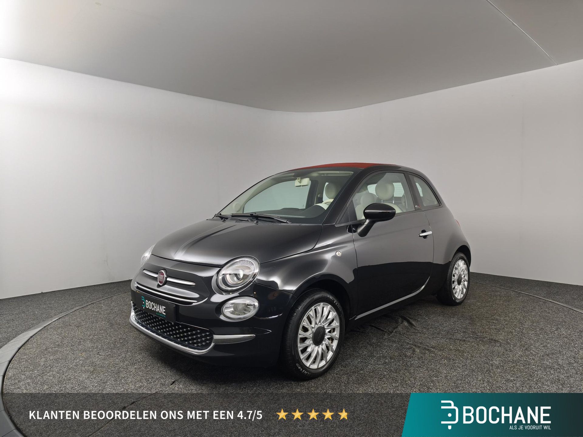 Fiat 500C met kenteken J-670-HX – vooraanzicht