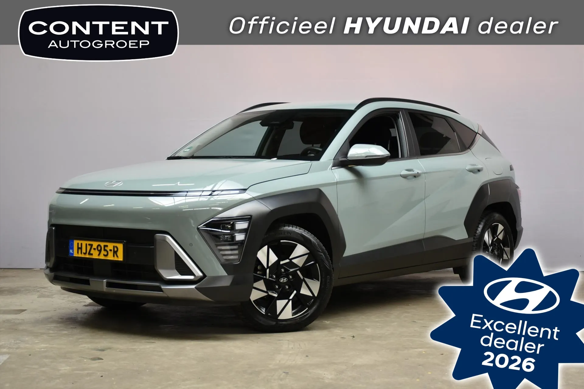 Hyundai Kona met kenteken HJZ-95-R – vooraanzicht