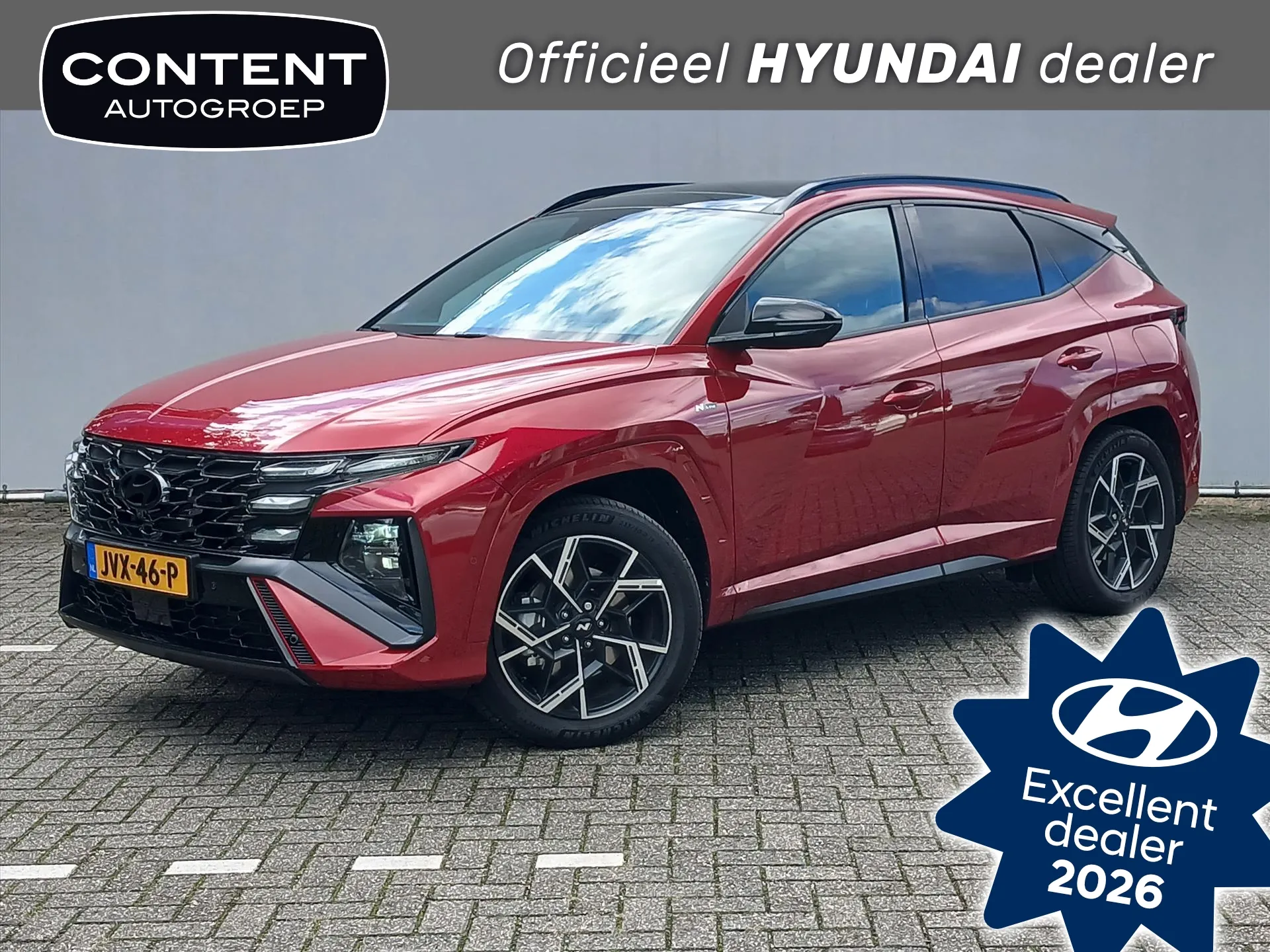 Hyundai Tucson met kenteken JVX-46-P – vooraanzicht