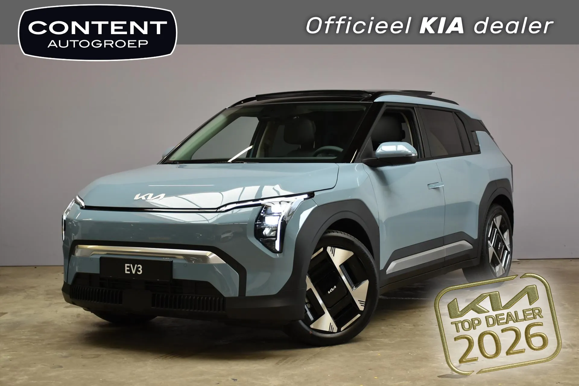 Kia EV3 met kenteken 72887 – vooraanzicht