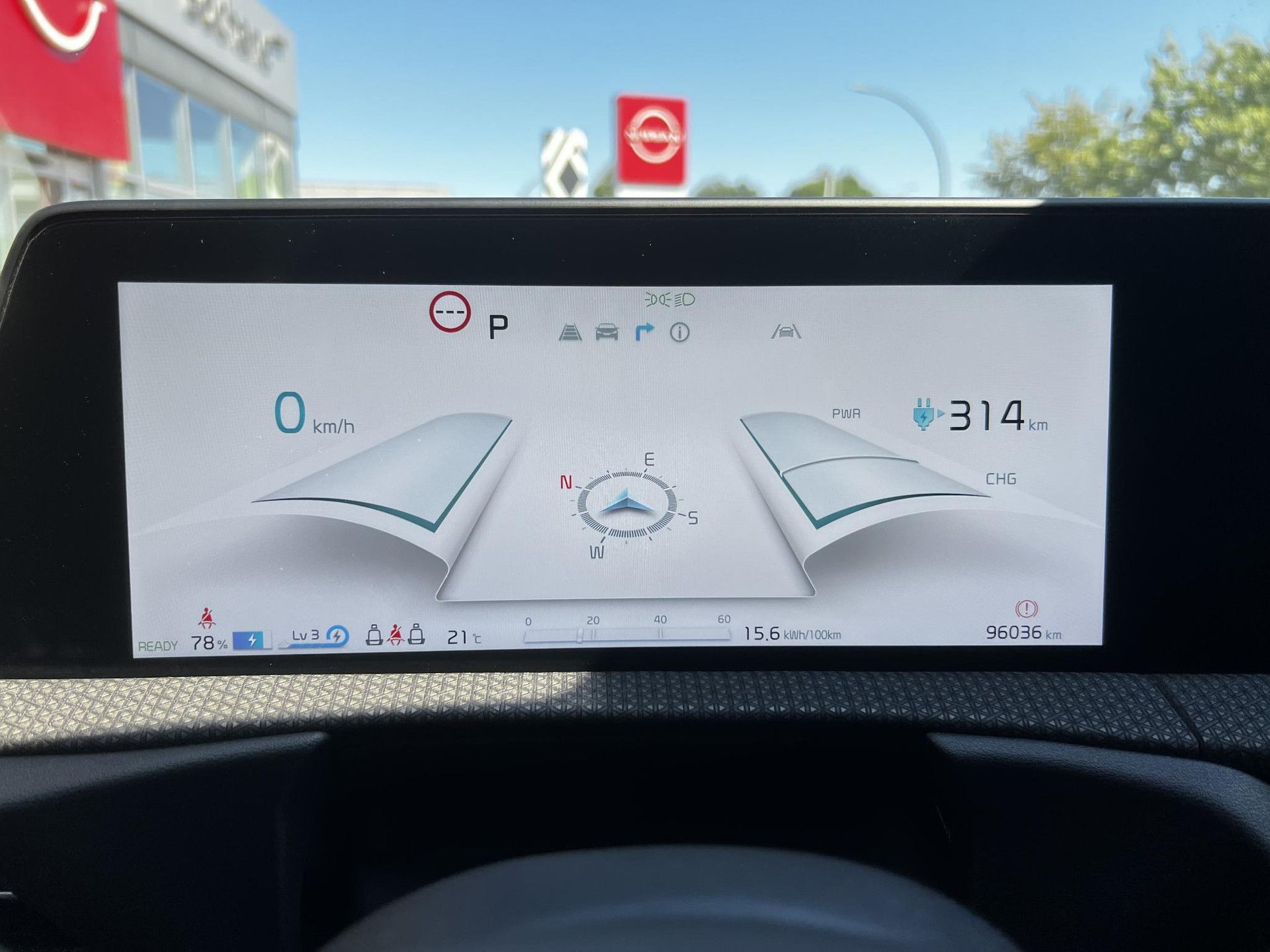 Kia EV6 met kenteken T-449-XS – dashboard
