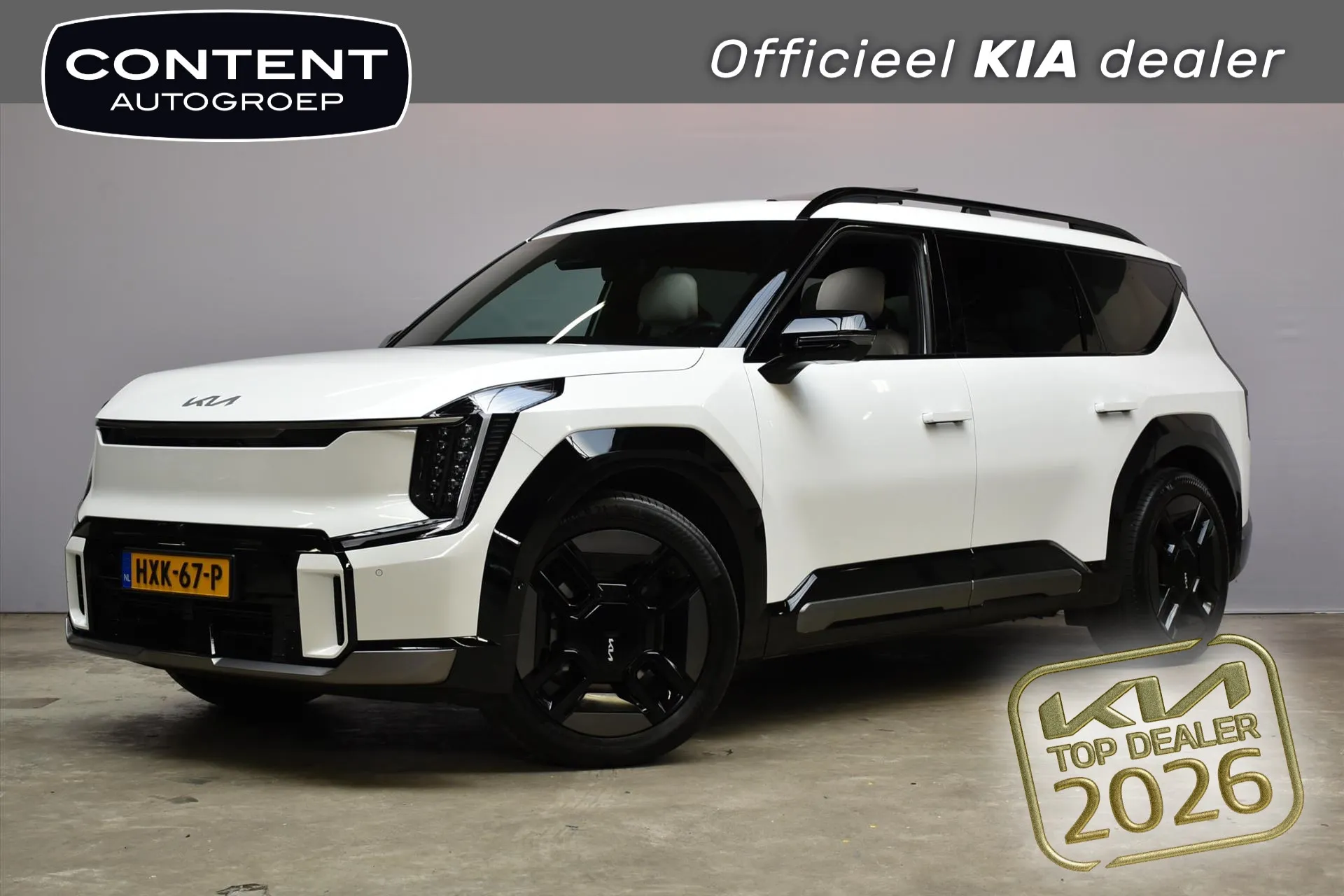 Kia EV9 met kenteken HXK-67-P – vooraanzicht
