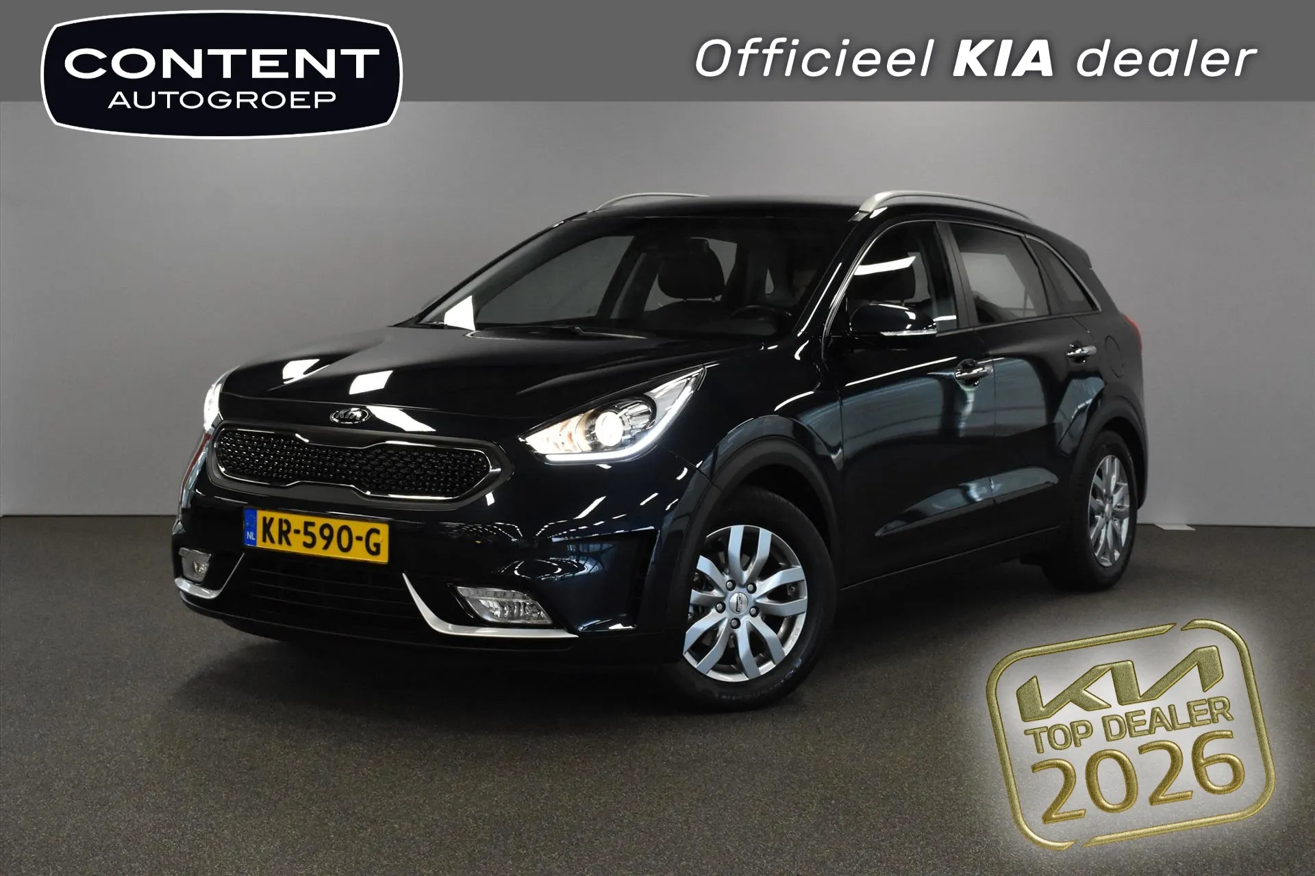 Kia Niro met kenteken KR-590-G – vooraanzicht