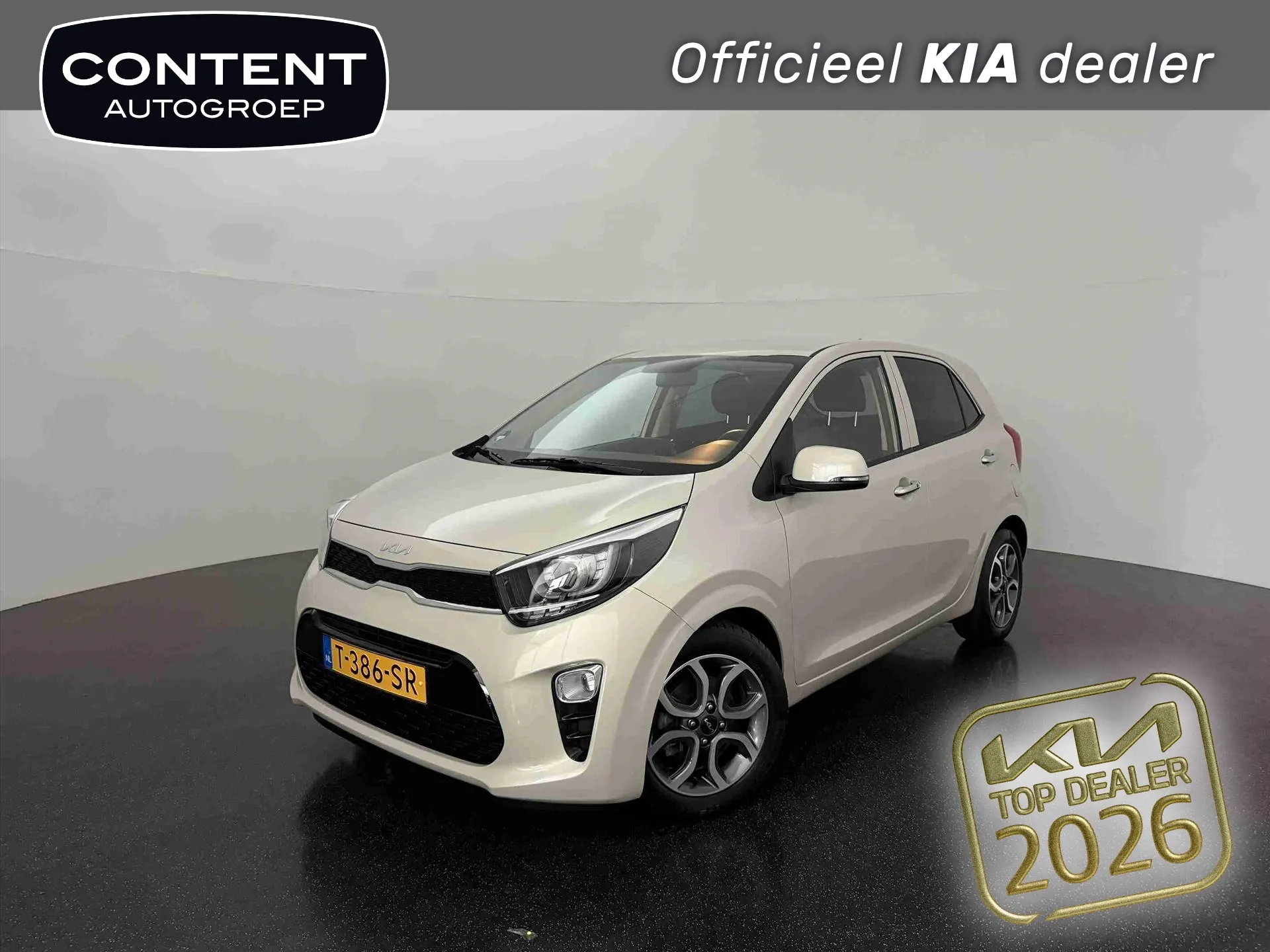 Kia Picanto met kenteken T-386-SR – vooraanzicht