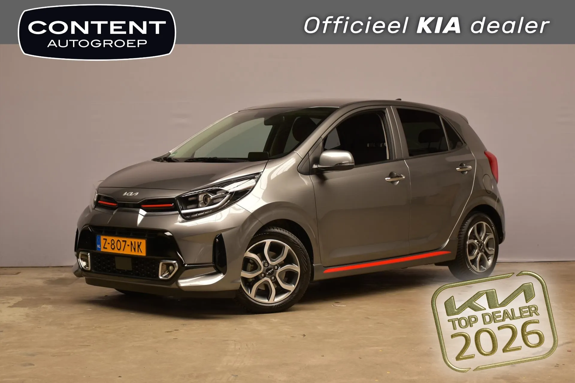 Kia Picanto met kenteken Z-807-NK – vooraanzicht