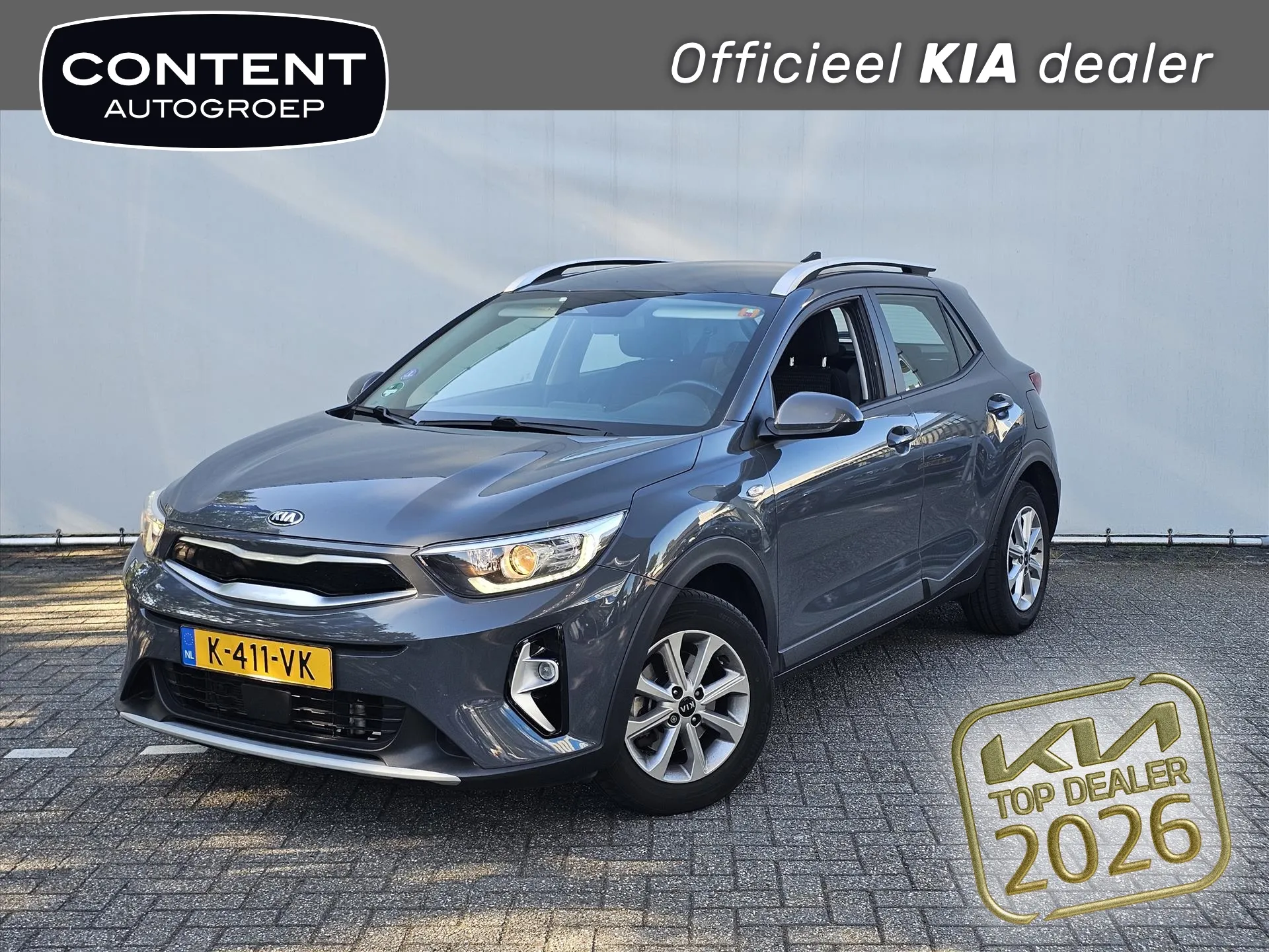 Kia Stonic met kenteken K-411-VK – vooraanzicht