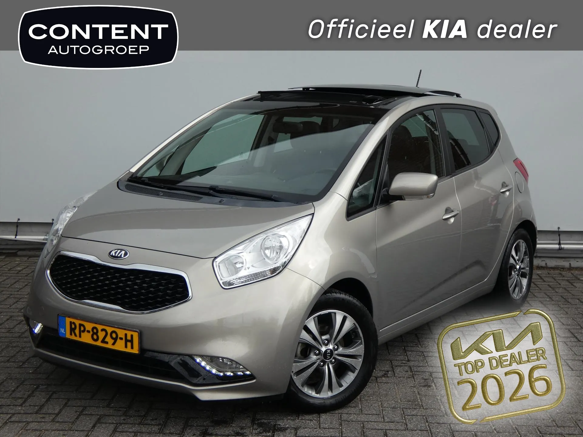 Kia Venga met kenteken RP-829-H – vooraanzicht