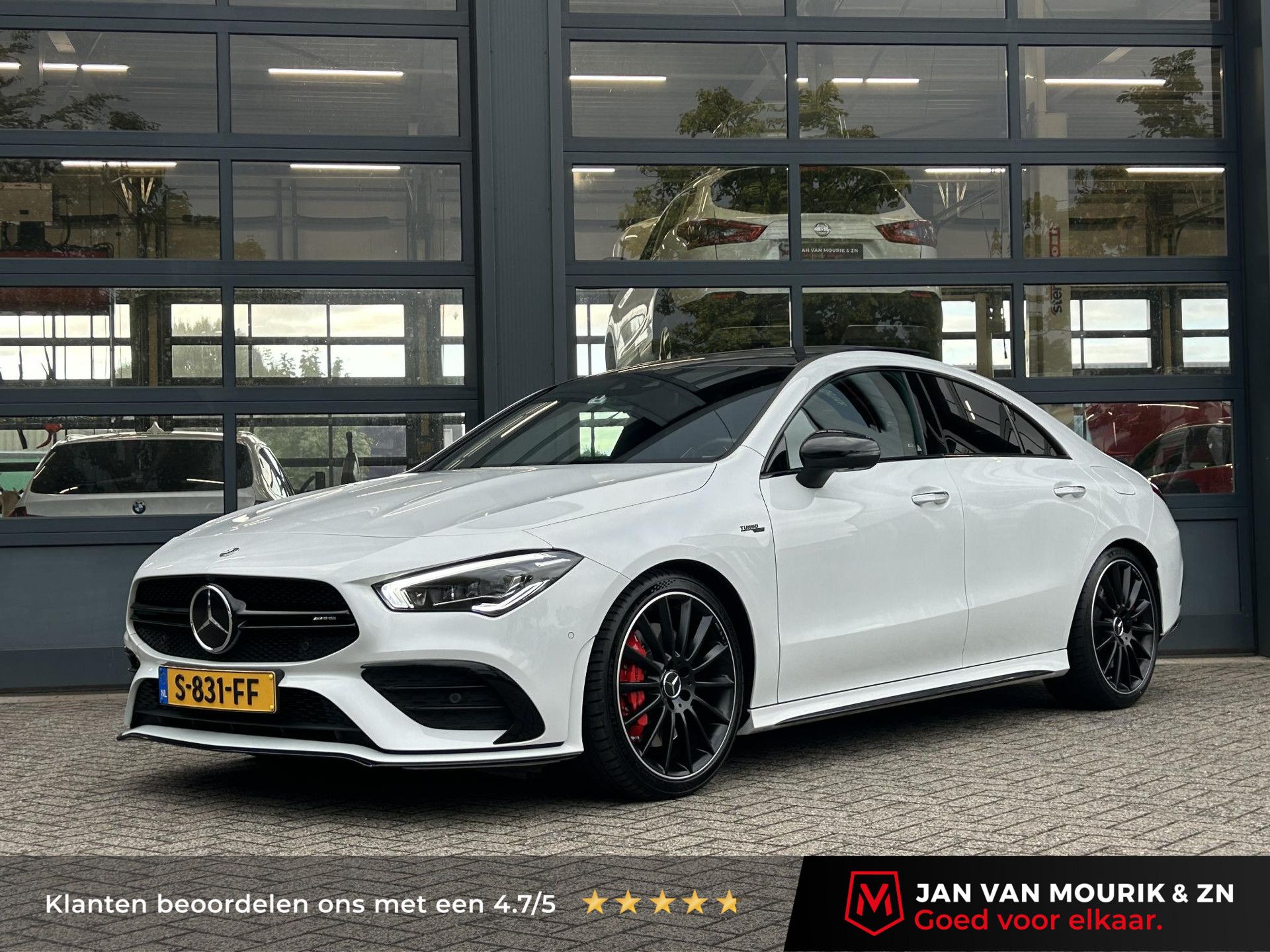 Mercedes-Benz CLA met kenteken S-831-FF – vooraanzicht
