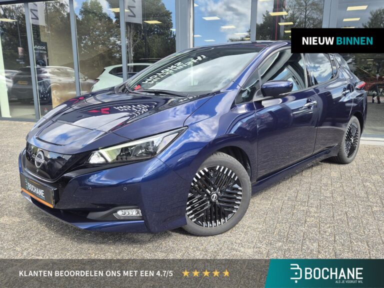 Nissan Leaf met kenteken X-666-TH – vooraanzicht
