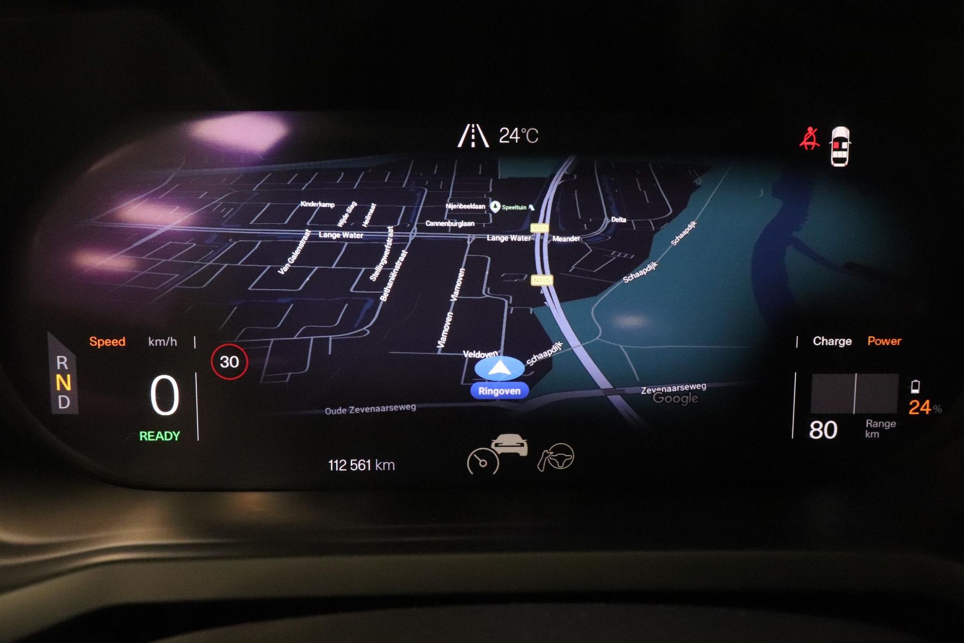 Polestar 2 met kenteken N-910-ZV – dashboard